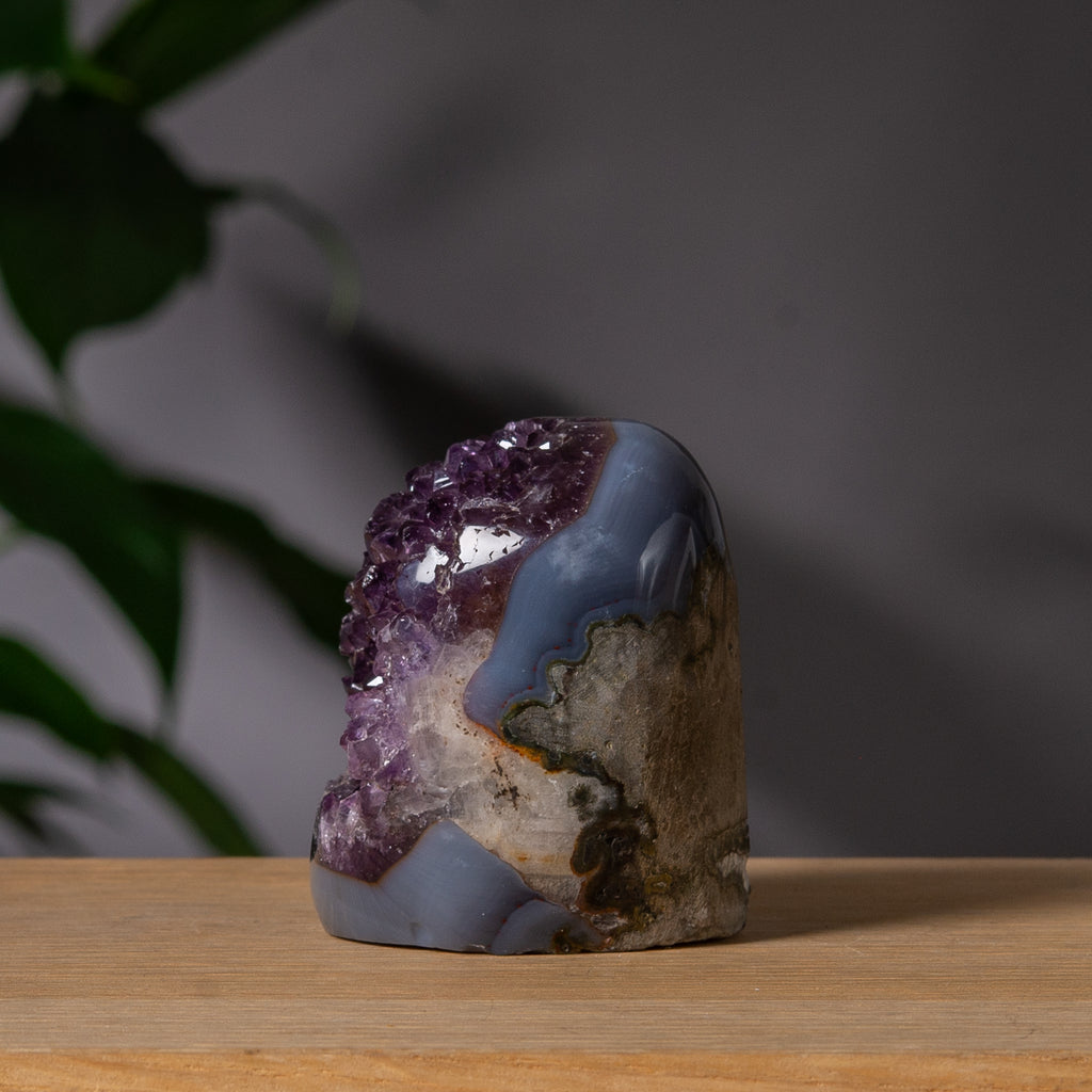 Deep Purple Amethyst with Blue Agate