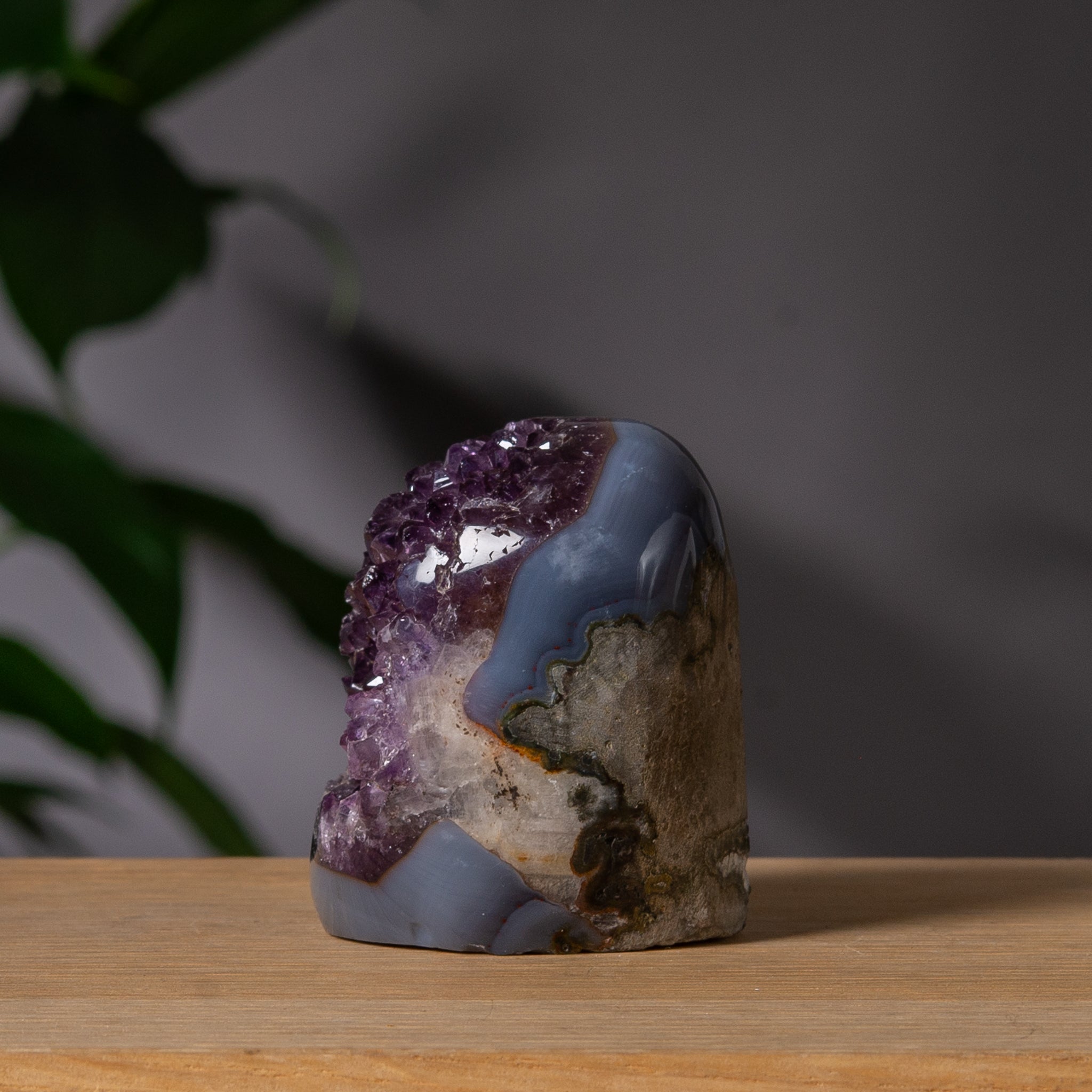 Deep Purple Amethyst with Blue Agate