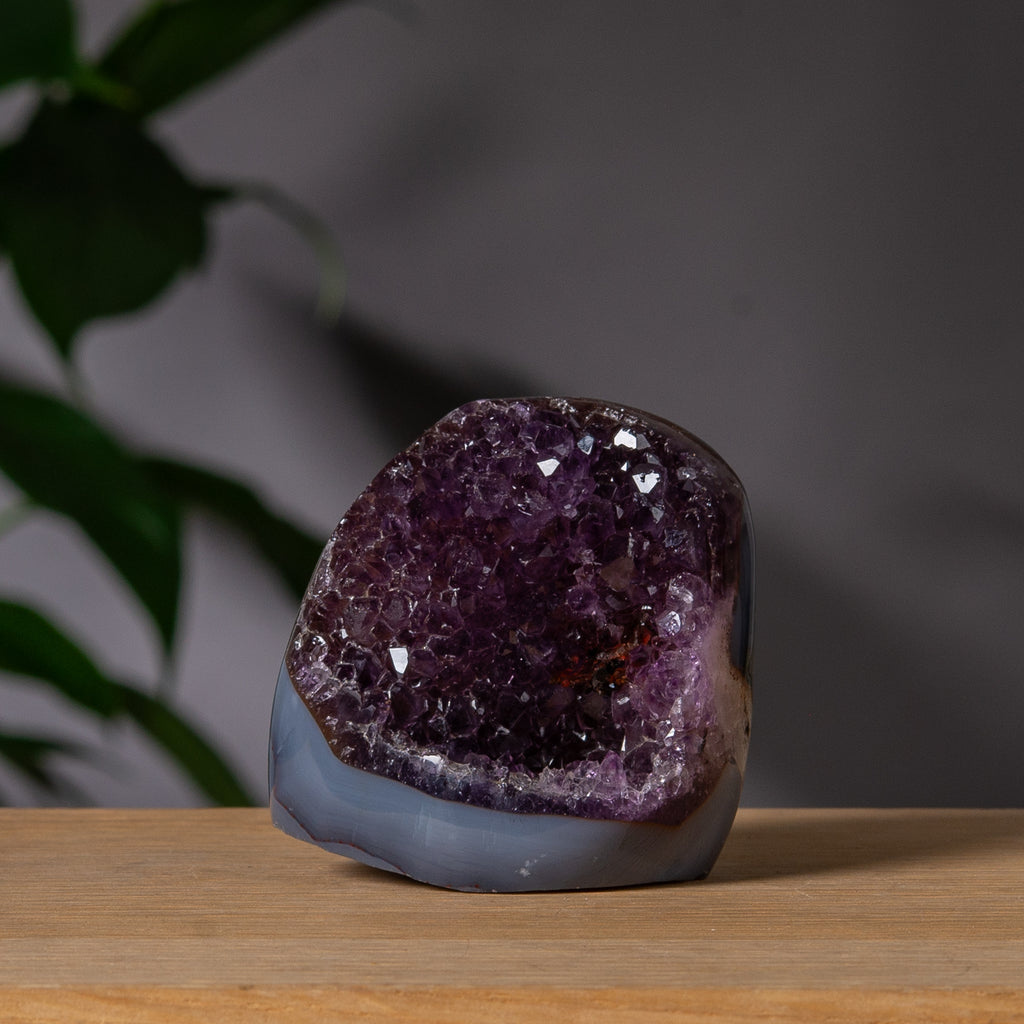 Deep Purple Amethyst with Blue Agate