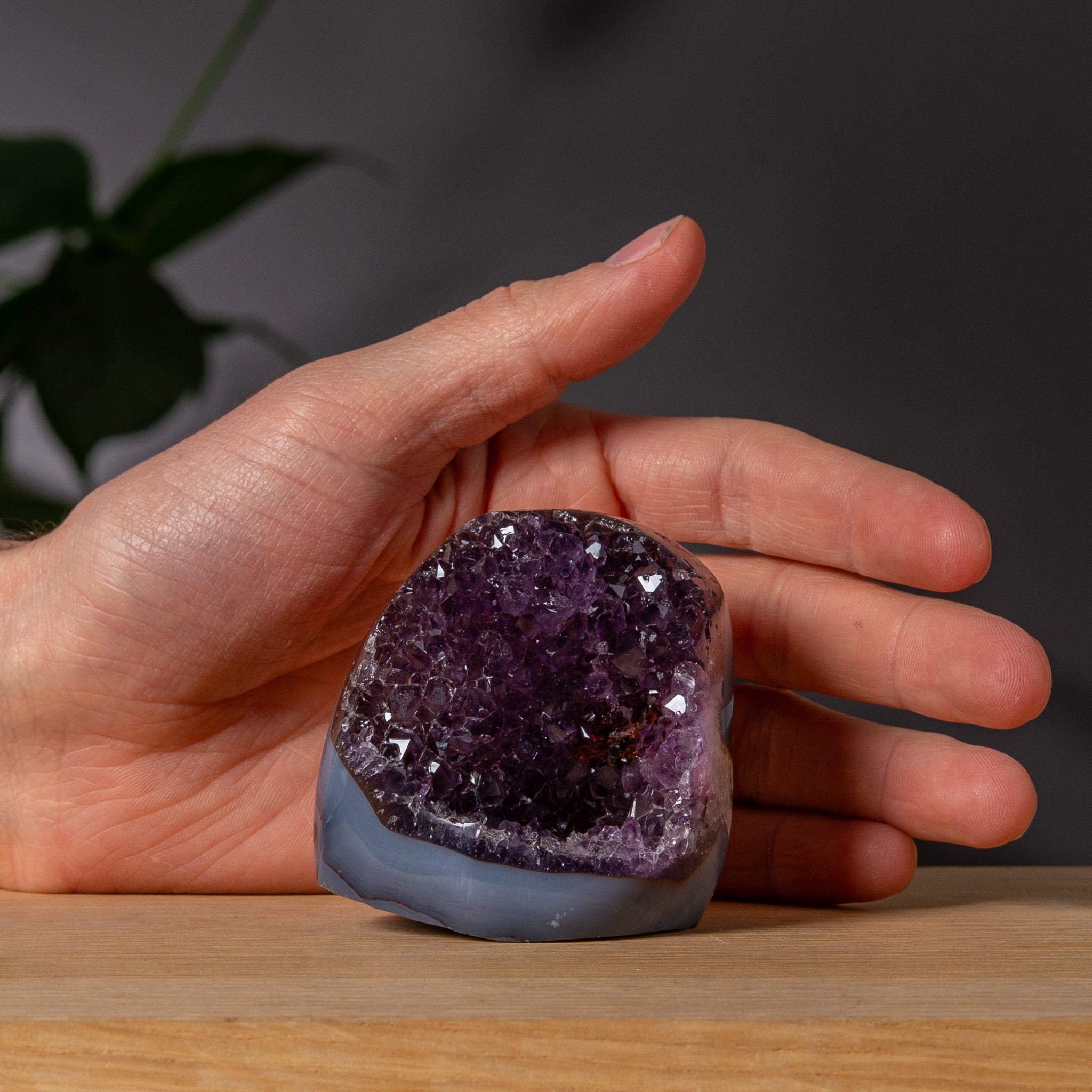 Deep Purple Amethyst with Blue Agate
