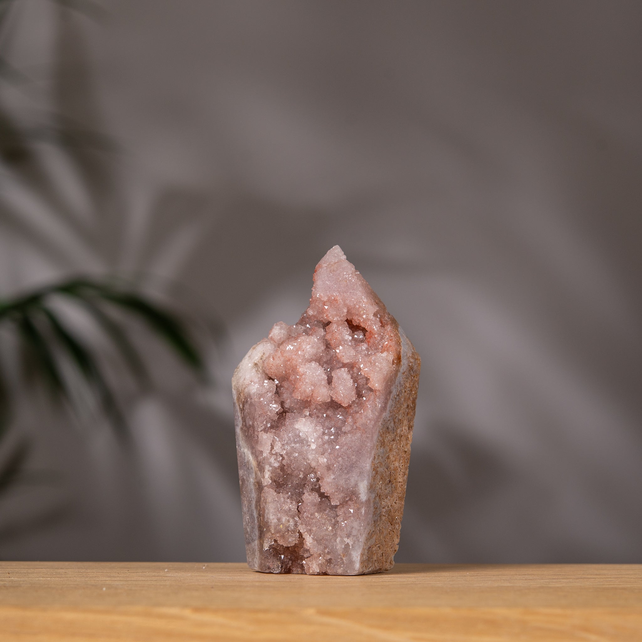 Pink Amethyst Druzy Tower in Soft Tones