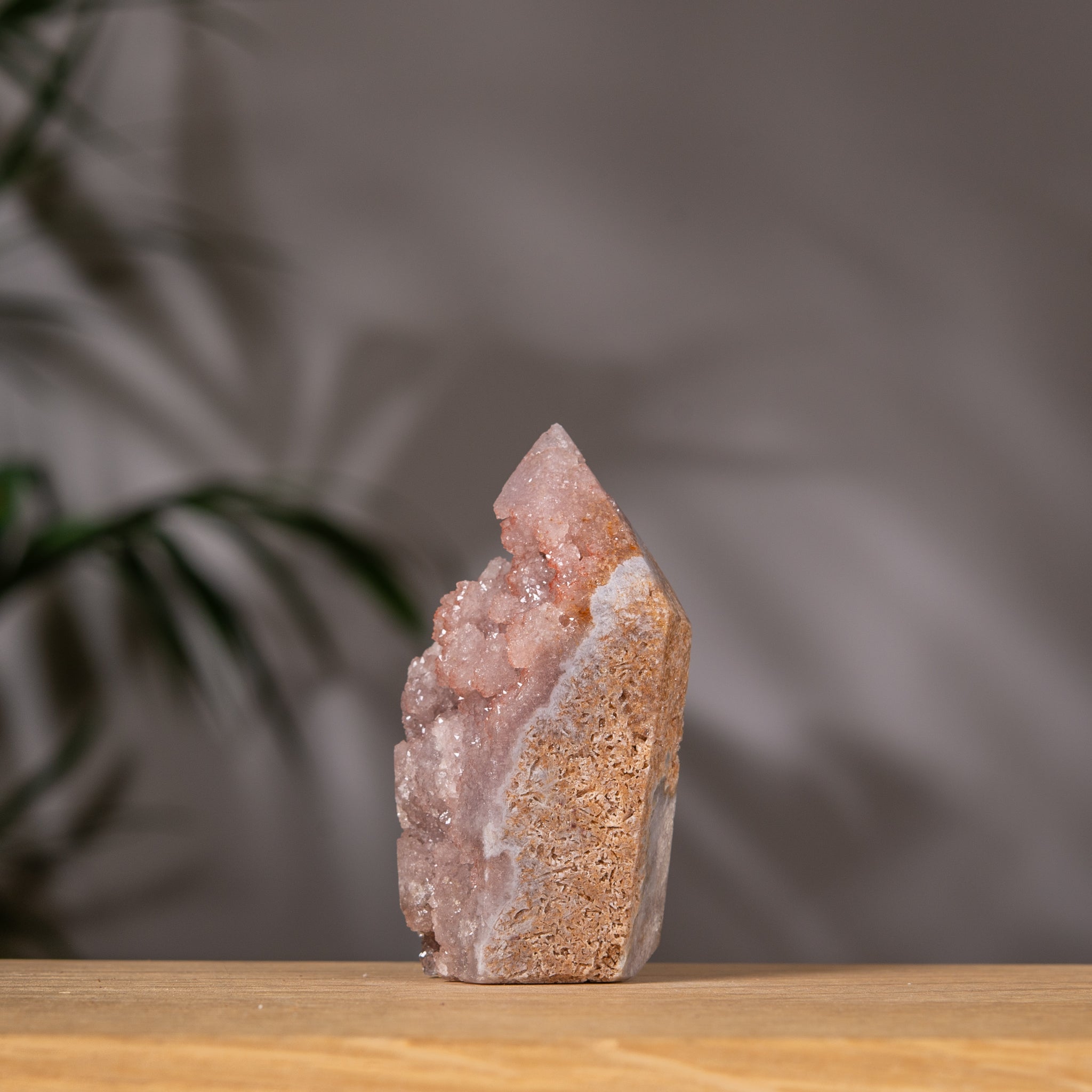 Pink Amethyst Druzy Tower in Soft Tones