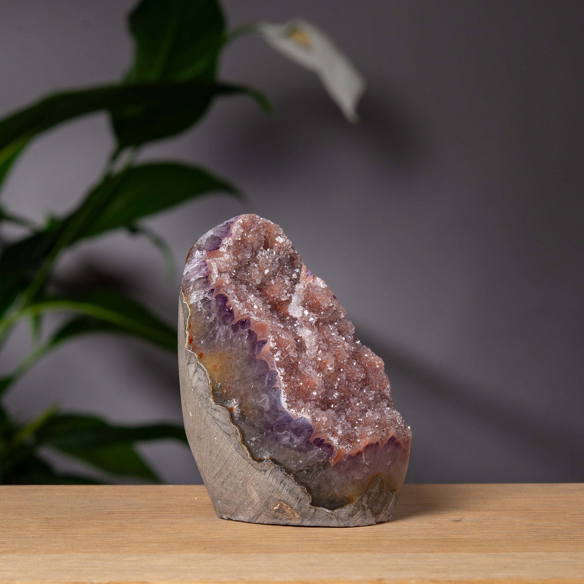 Soft Rose Rainbow Amethyst Cutbase