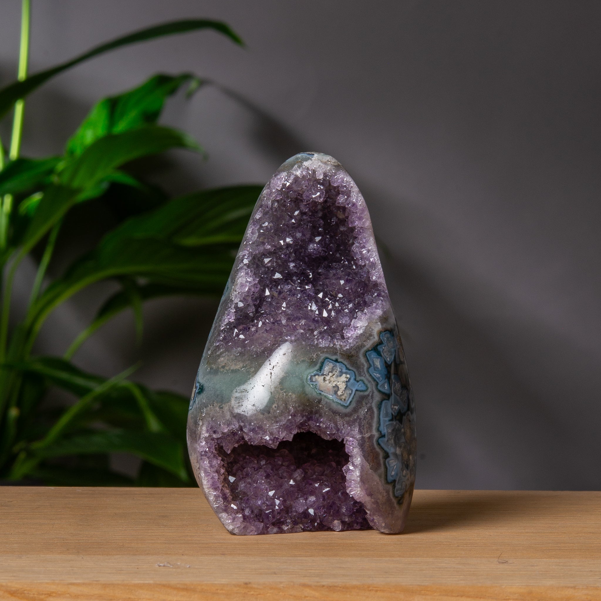 Agate/jasper banded Amethyst free form