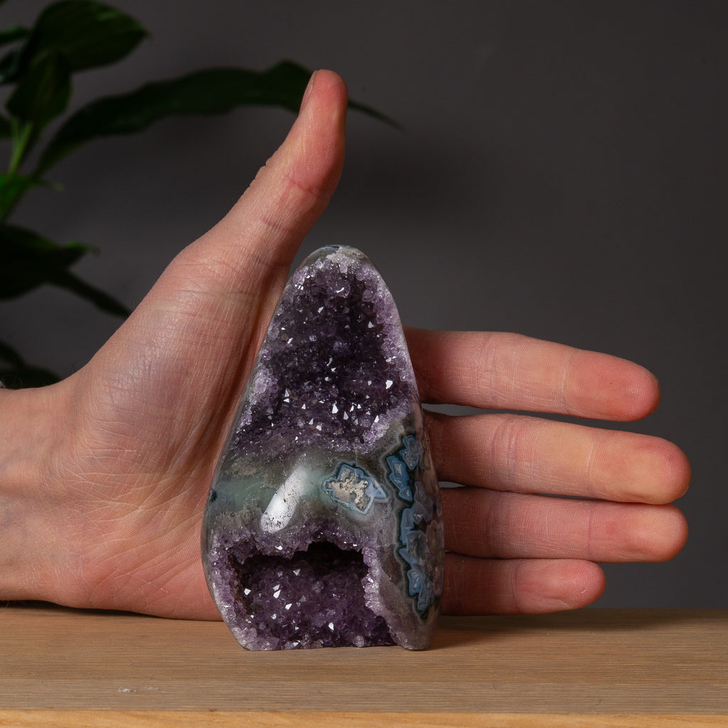 Agate/jasper banded Amethyst free form