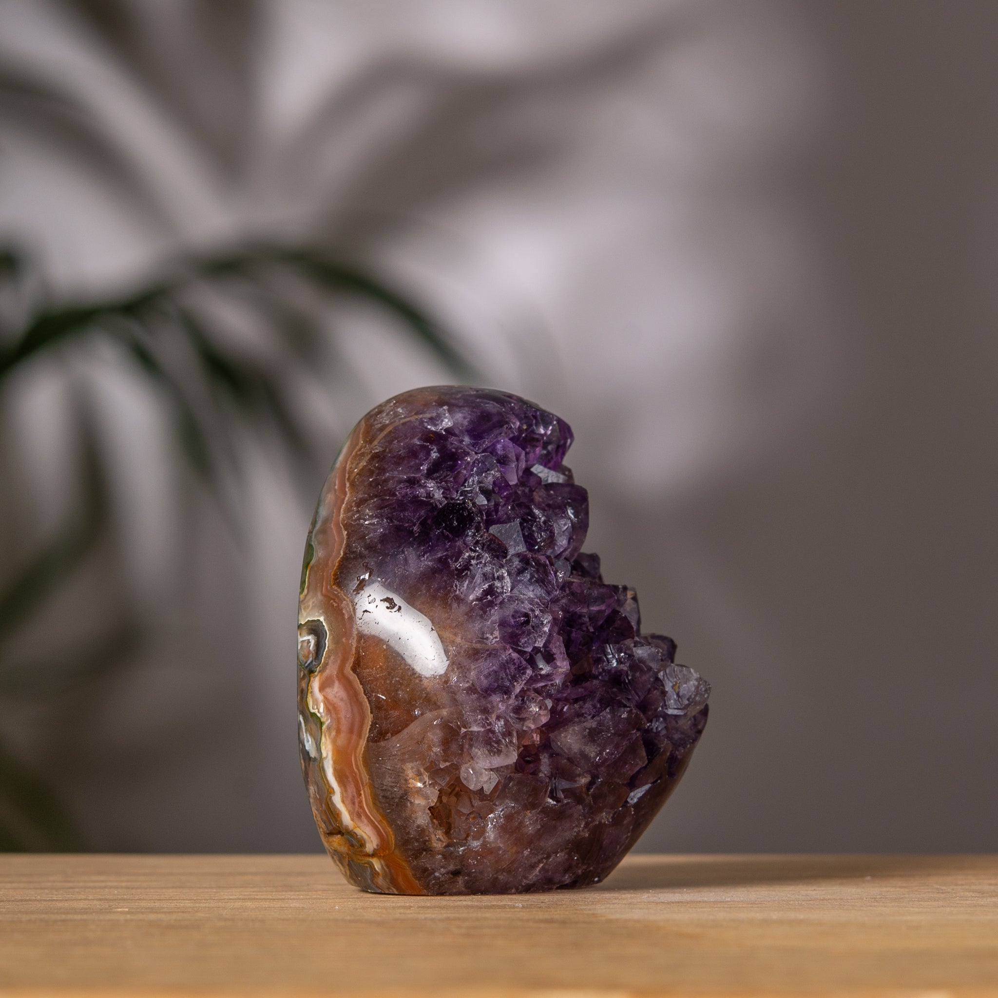 Amethyst Cluster – Purple Crystal with Jasper & Agate – Uruguay