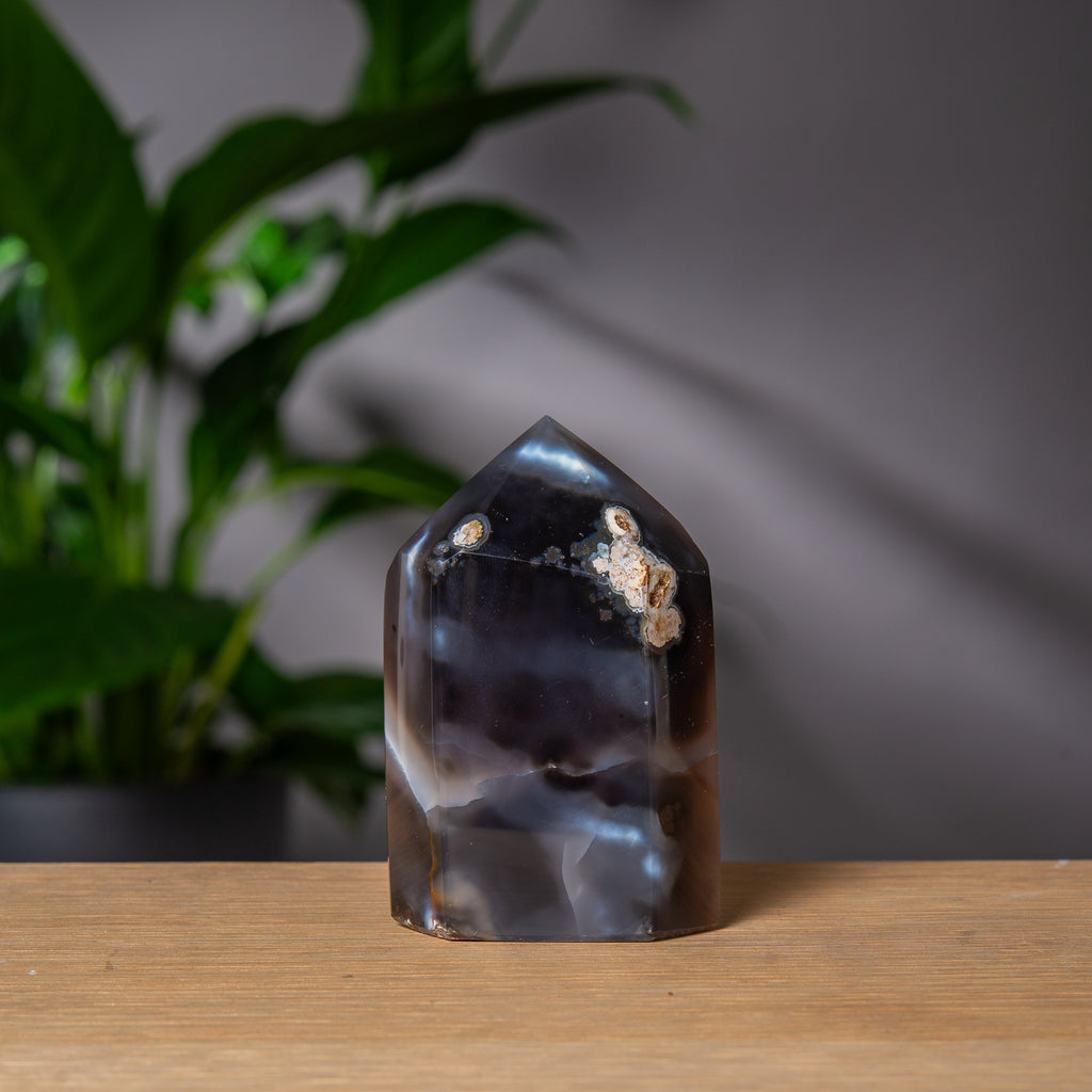 Gyllene Druzy Agat Torn