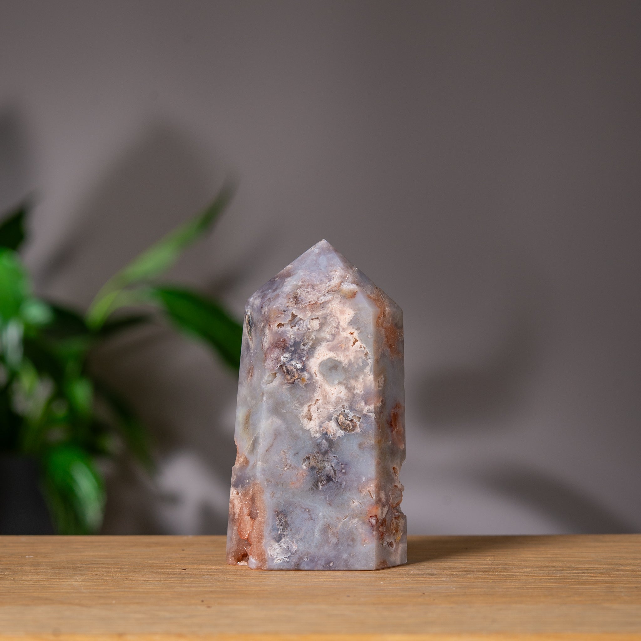 Peach and Grey Pink Amethyst Tower
