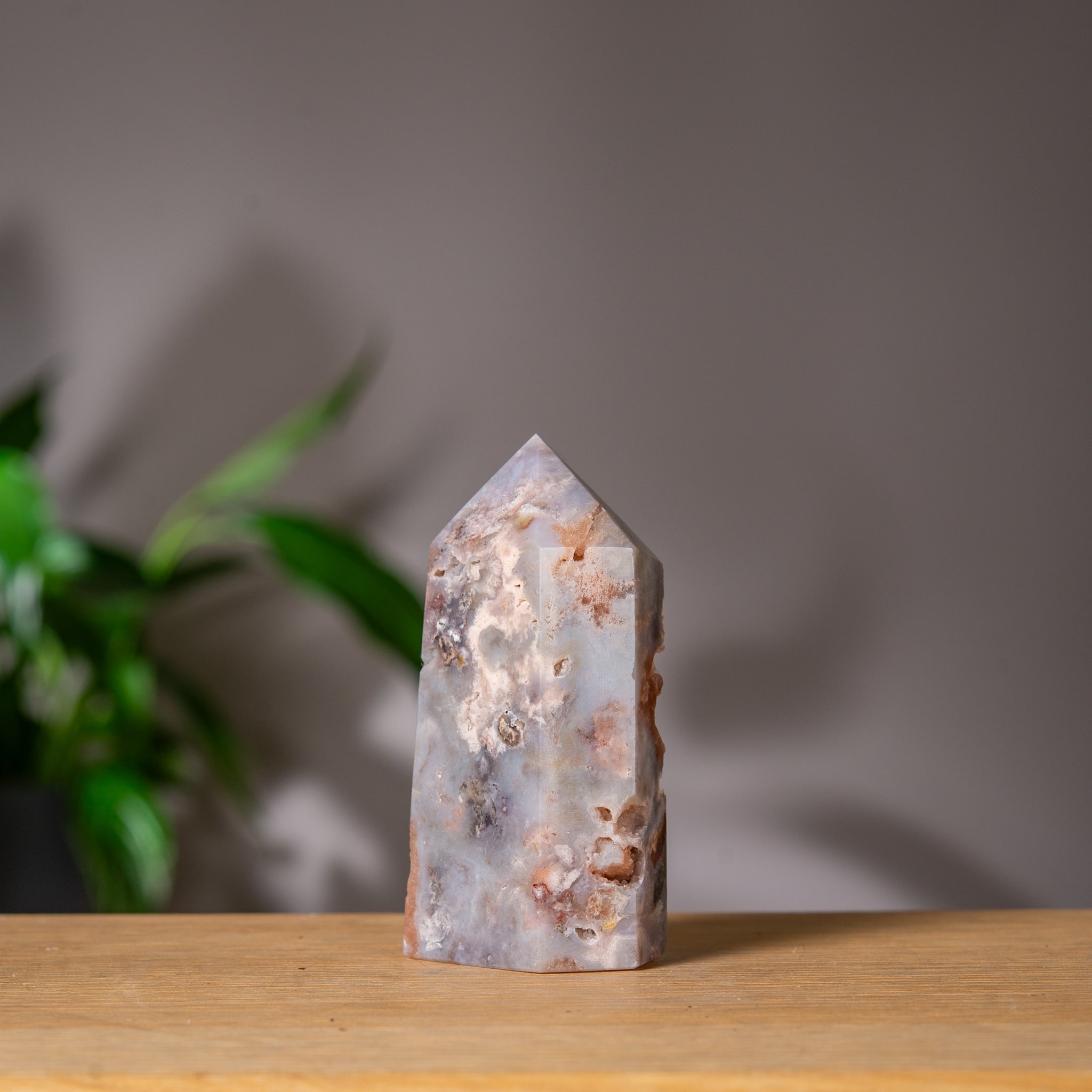 Peach and Grey Pink Amethyst Tower