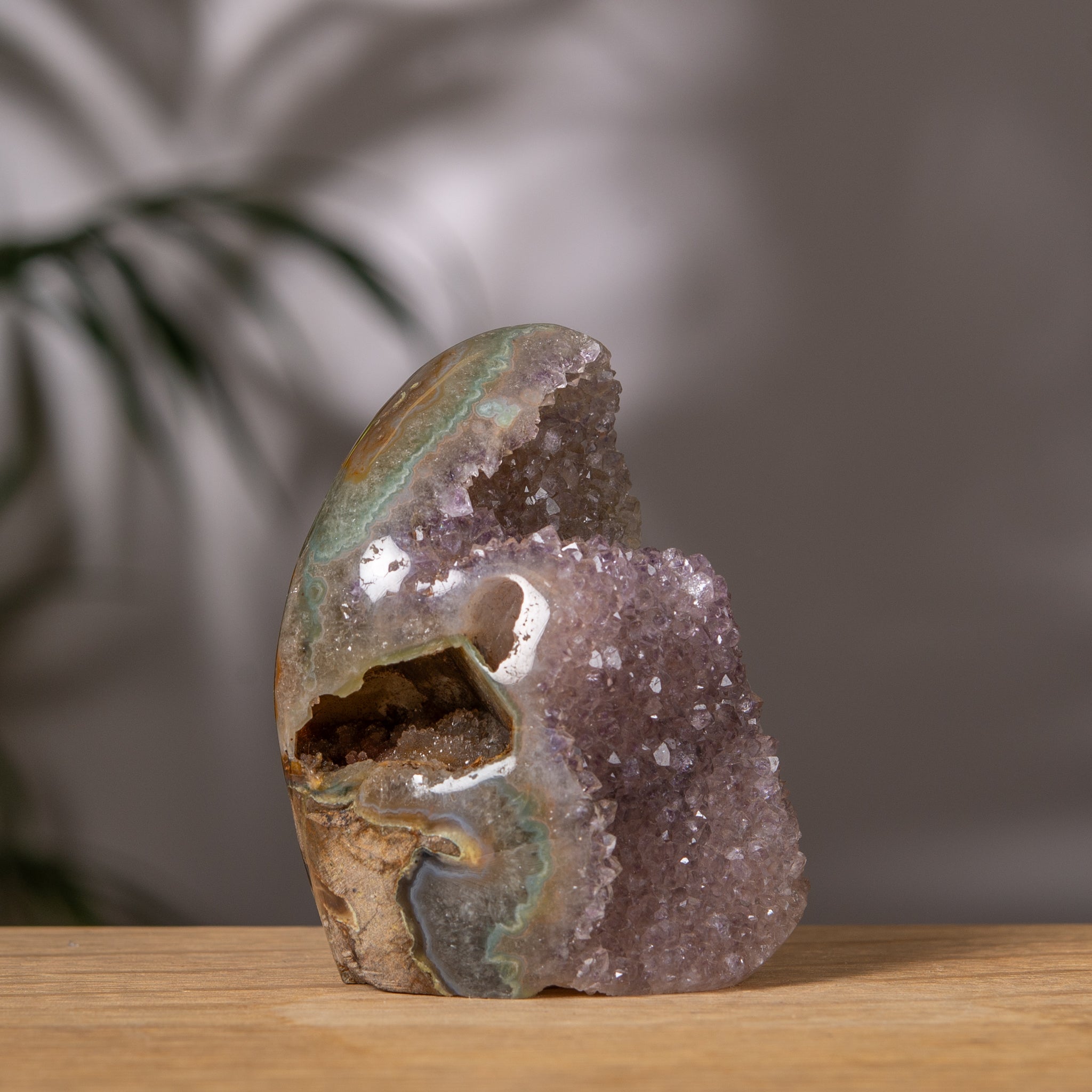 Amethyst Cluster – Soft Purple Crystal & Natural Jasper – Uruguay