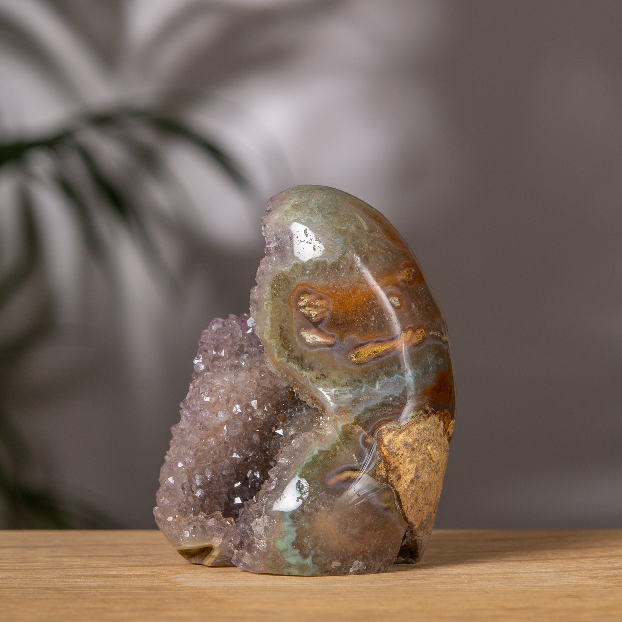 Amethyst Cluster – Soft Purple Crystal & Natural Jasper – Uruguay