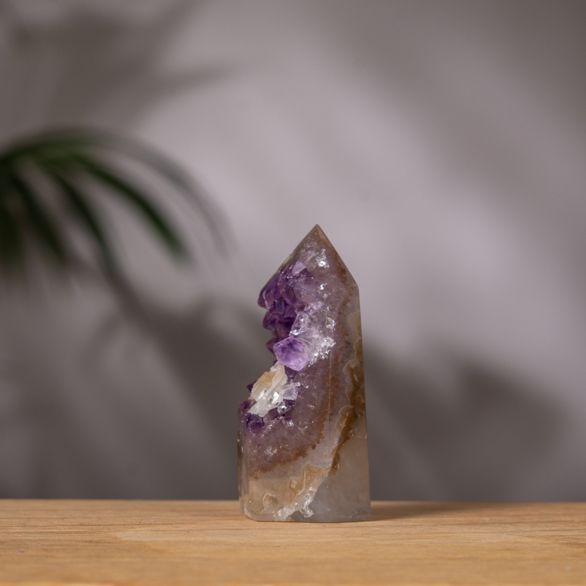 Amethyst Tower – Deep Purple with Calcite – Uruguay