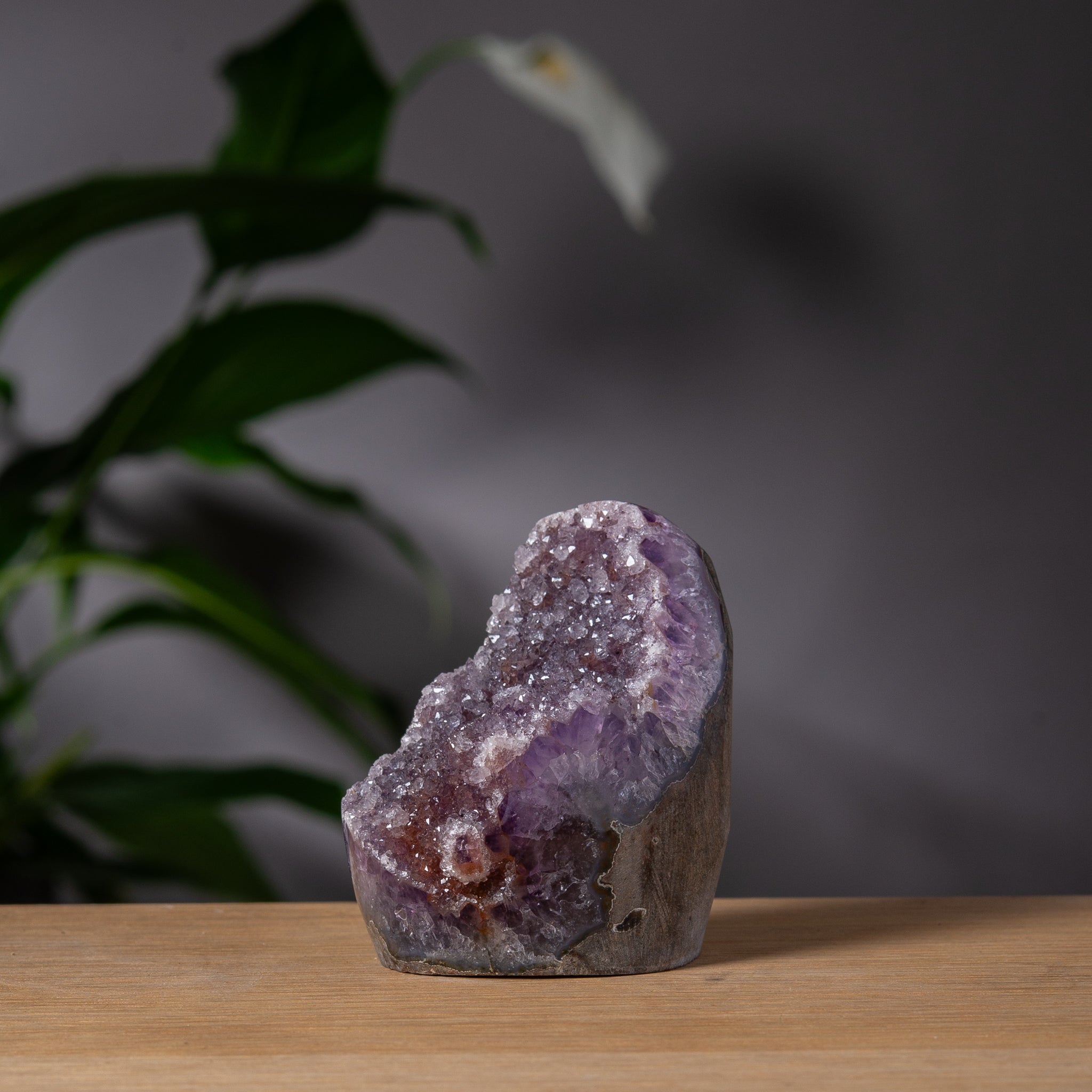 Lavender Rainbow Amethyst cut base