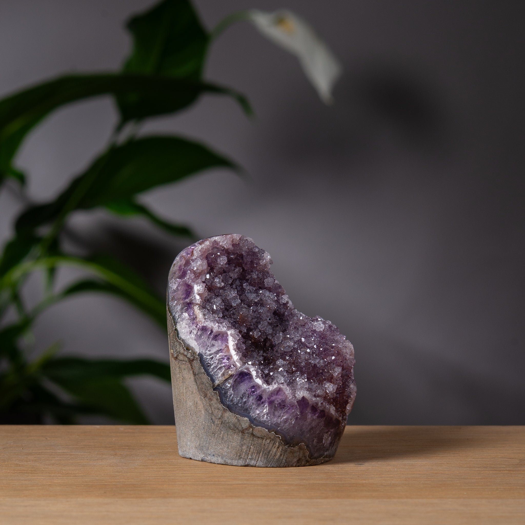 Lavender Rainbow Amethyst cut base