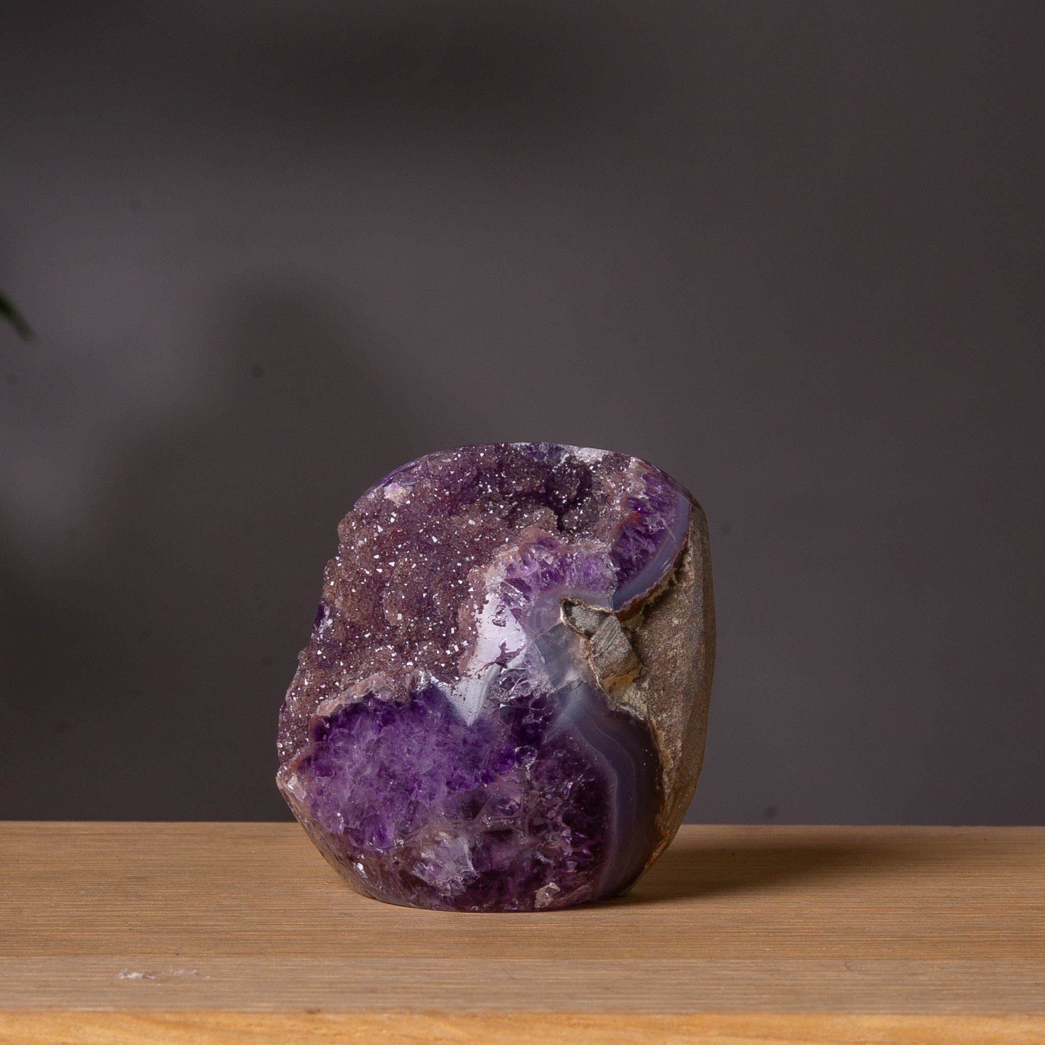 Grape Amethyst with Sugary Druzy