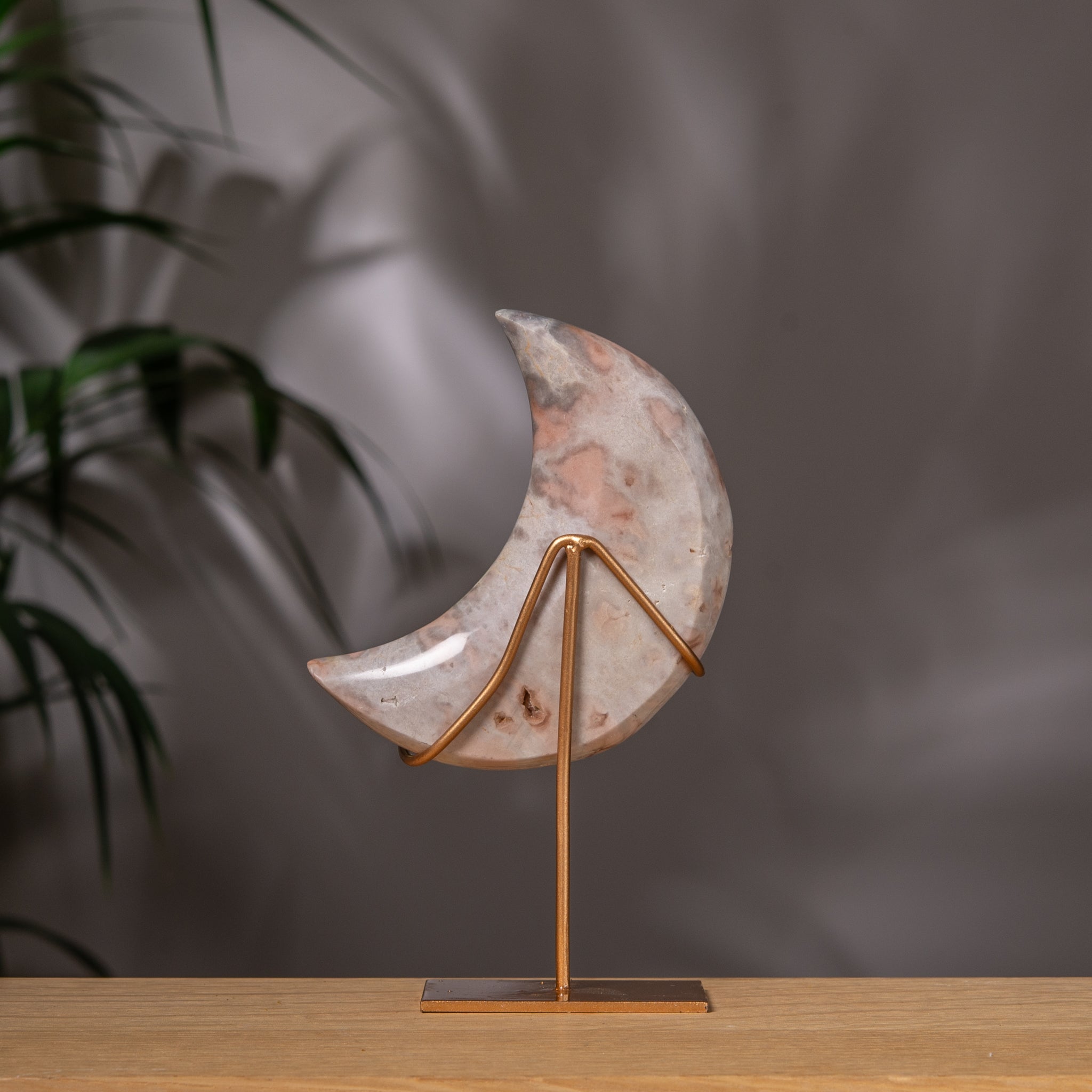 Pink Amethyst Moon in Blush & Grey Tones