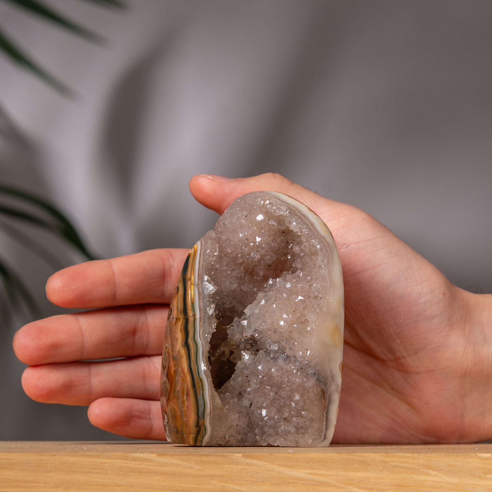 White Amethyst on Yellow Jasper Matrix