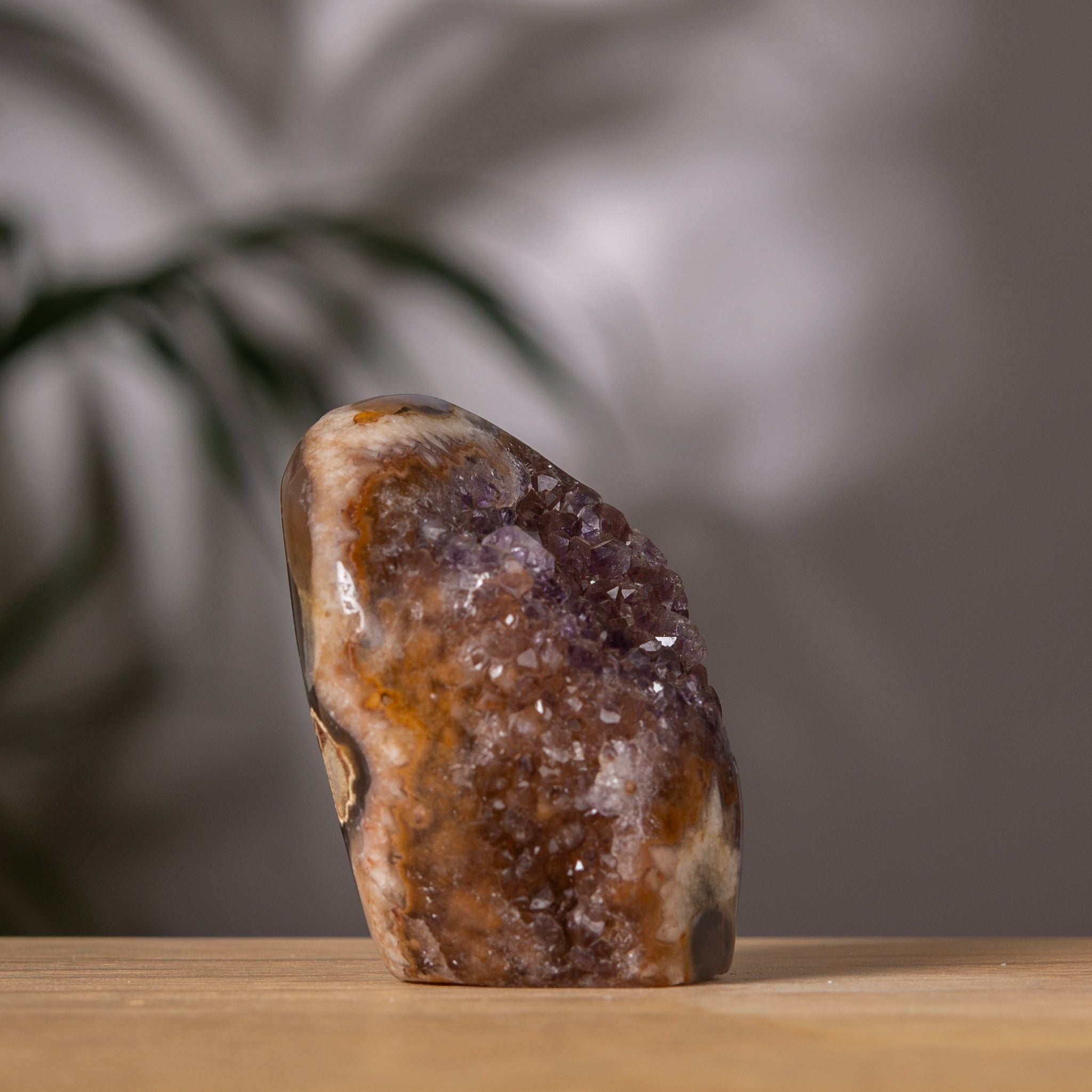 Yellow Amethyst Cluster - Yellow Jasoer and Agate – Uruguay