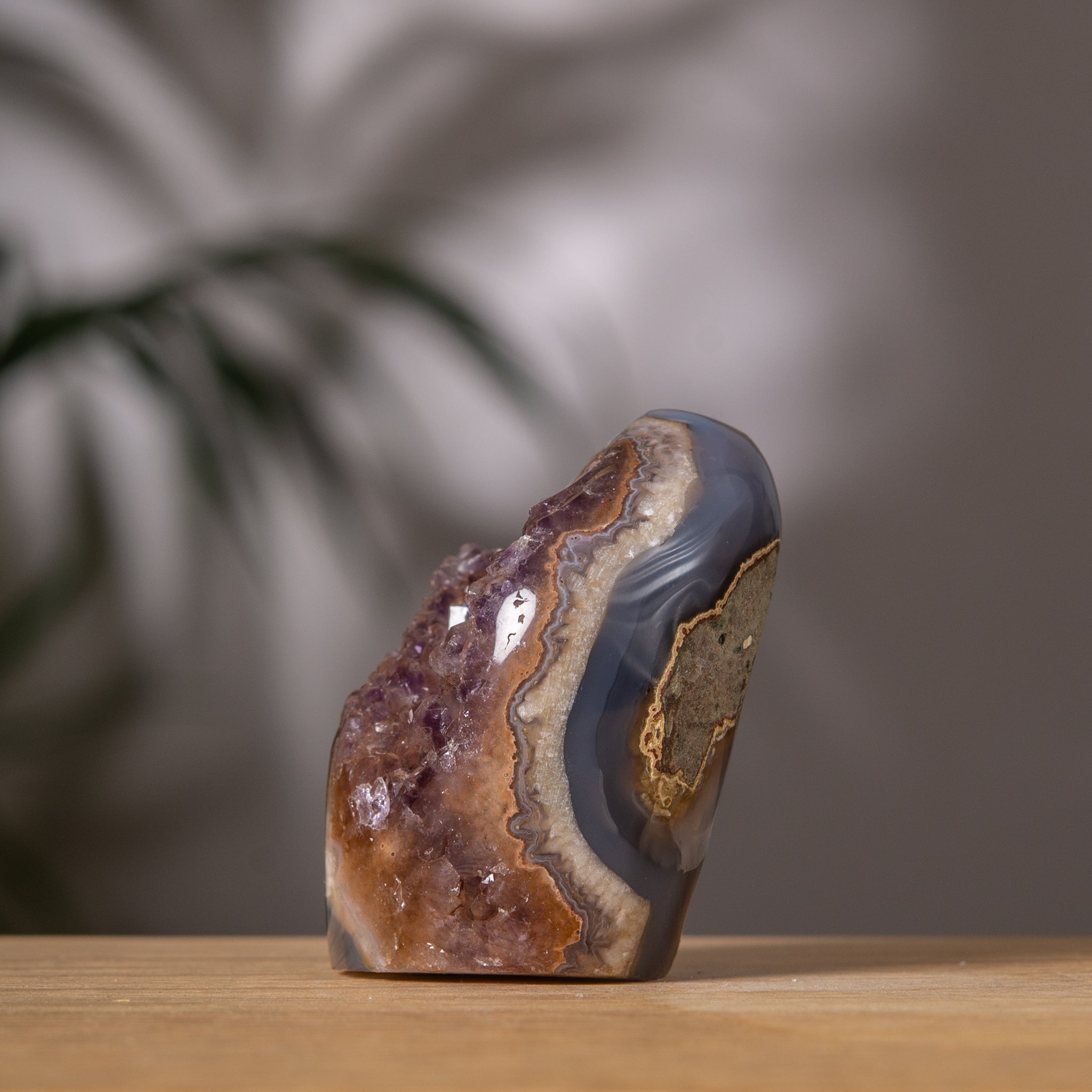 Yellow Amethyst Cluster - Yellow Jasoer and Agate – Uruguay