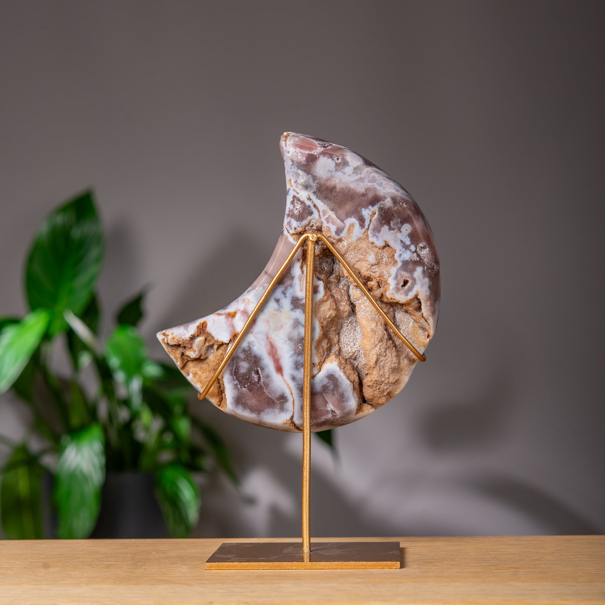 Premium Patterned Pink Amethyst Moon