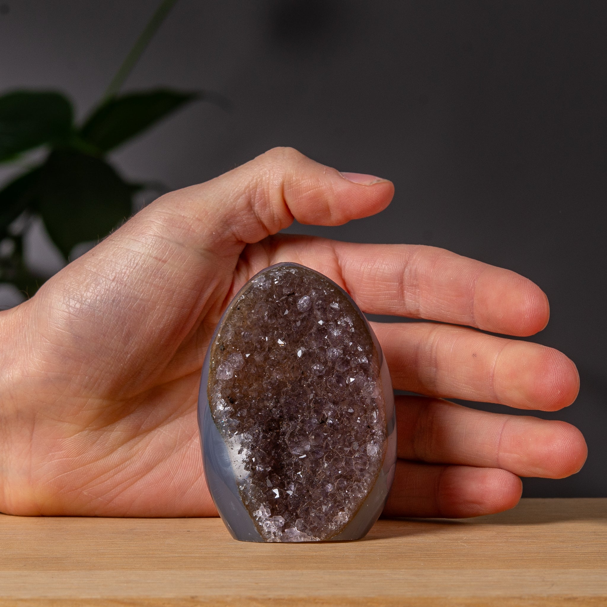 Dark brown Agate cut base