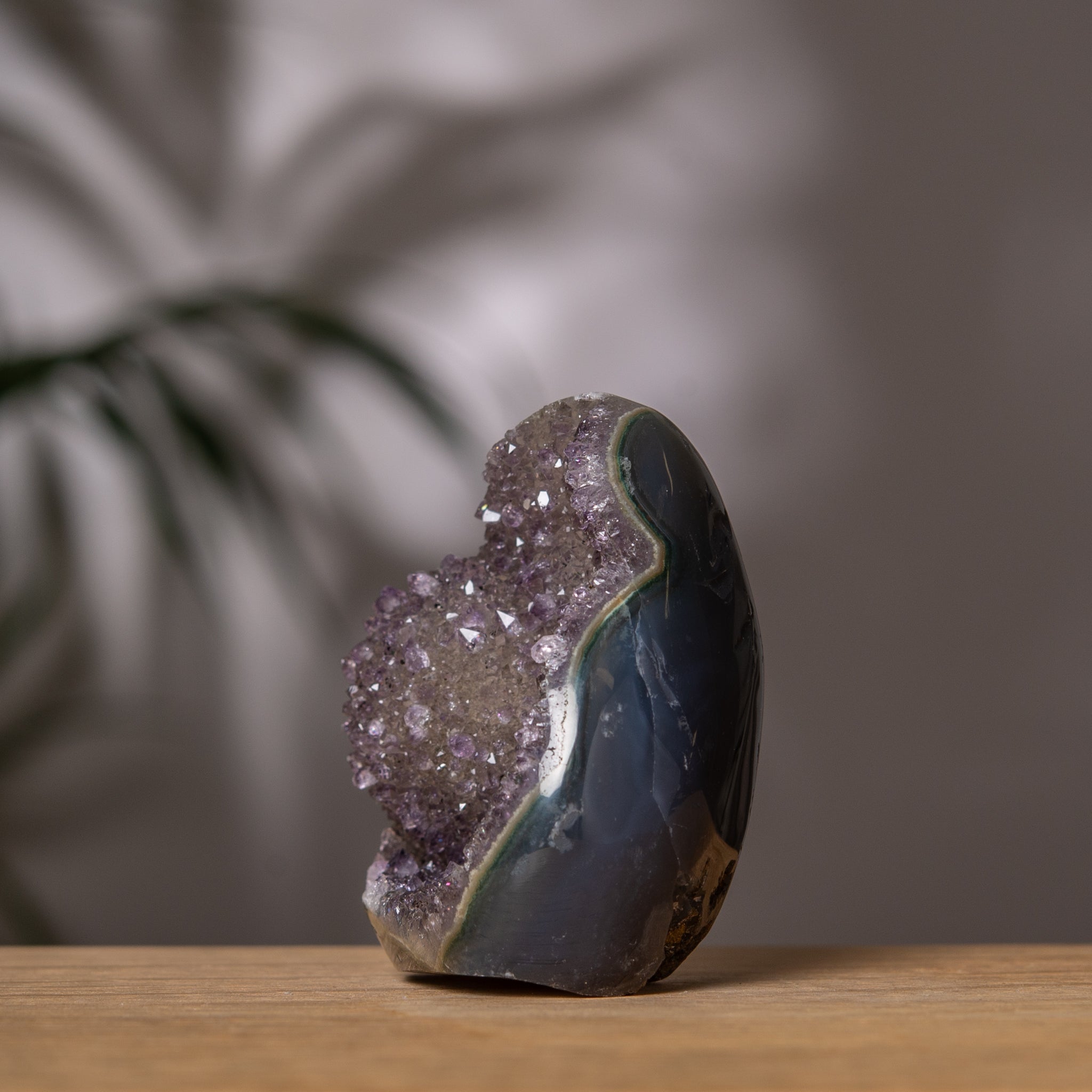 Agate Cluster – Soft Green & Blue Agate Back – Uruguay