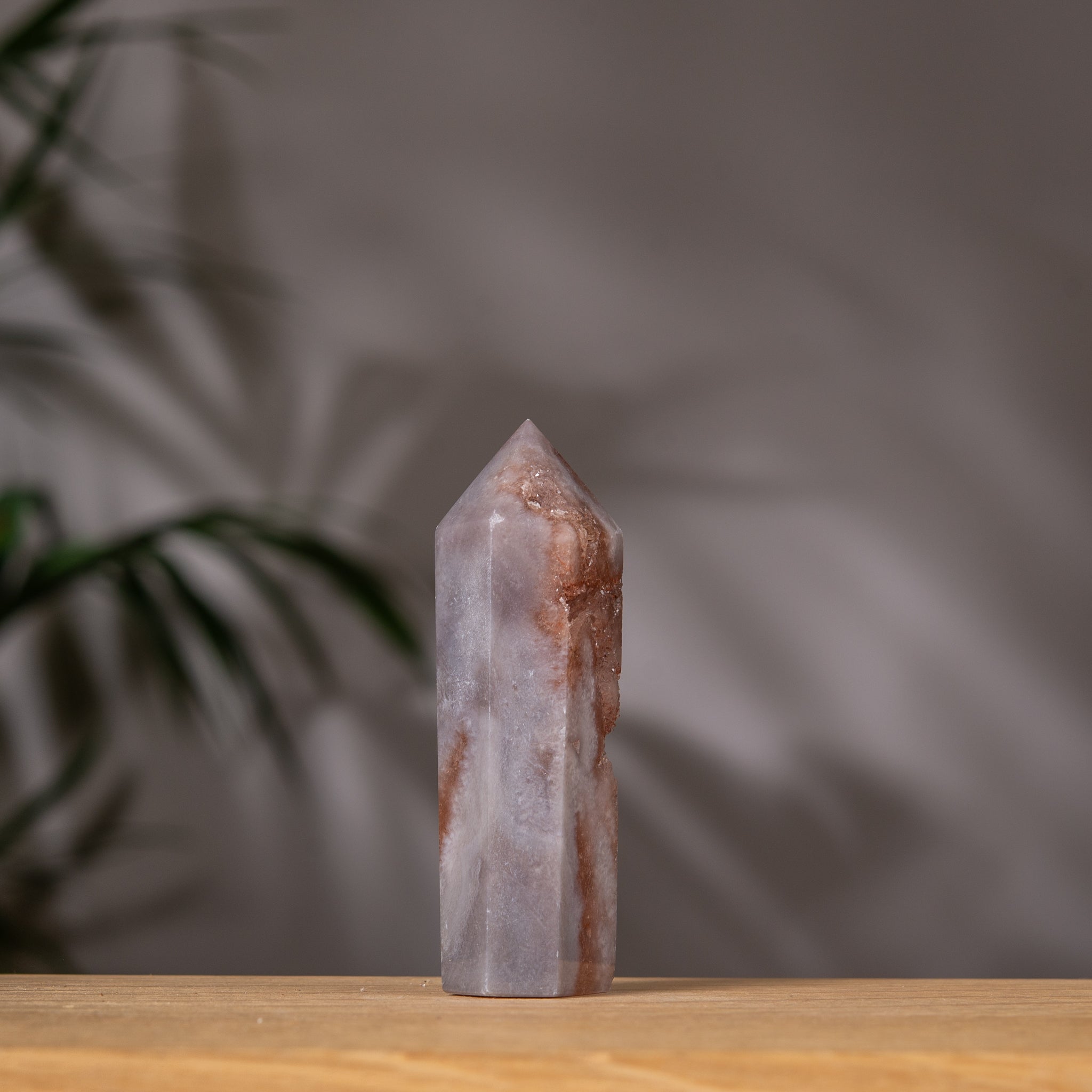 Pink Amethyst Point Tower in Pink and Grey Hue