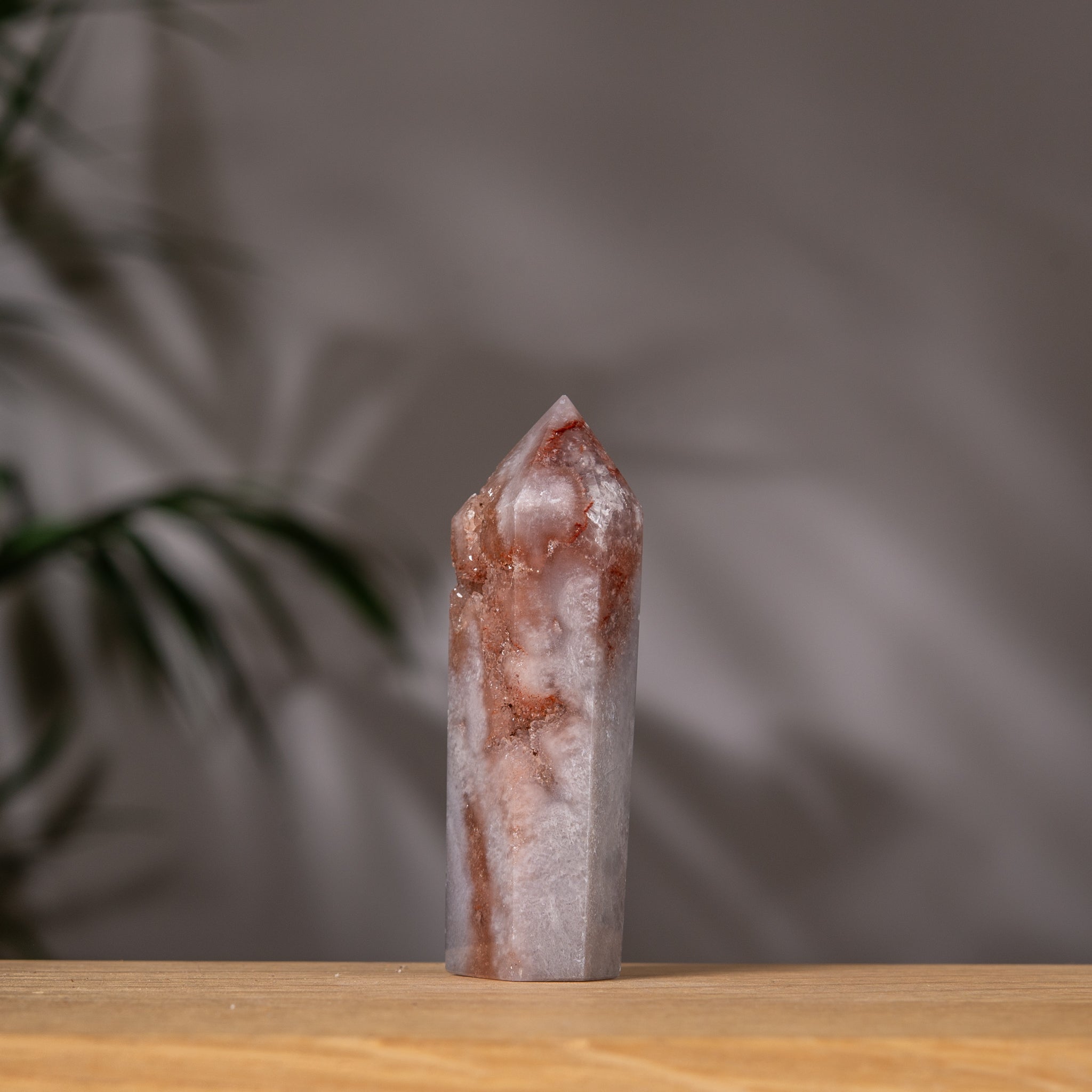 Pink Amethyst Point Tower in Pink and Grey Hue