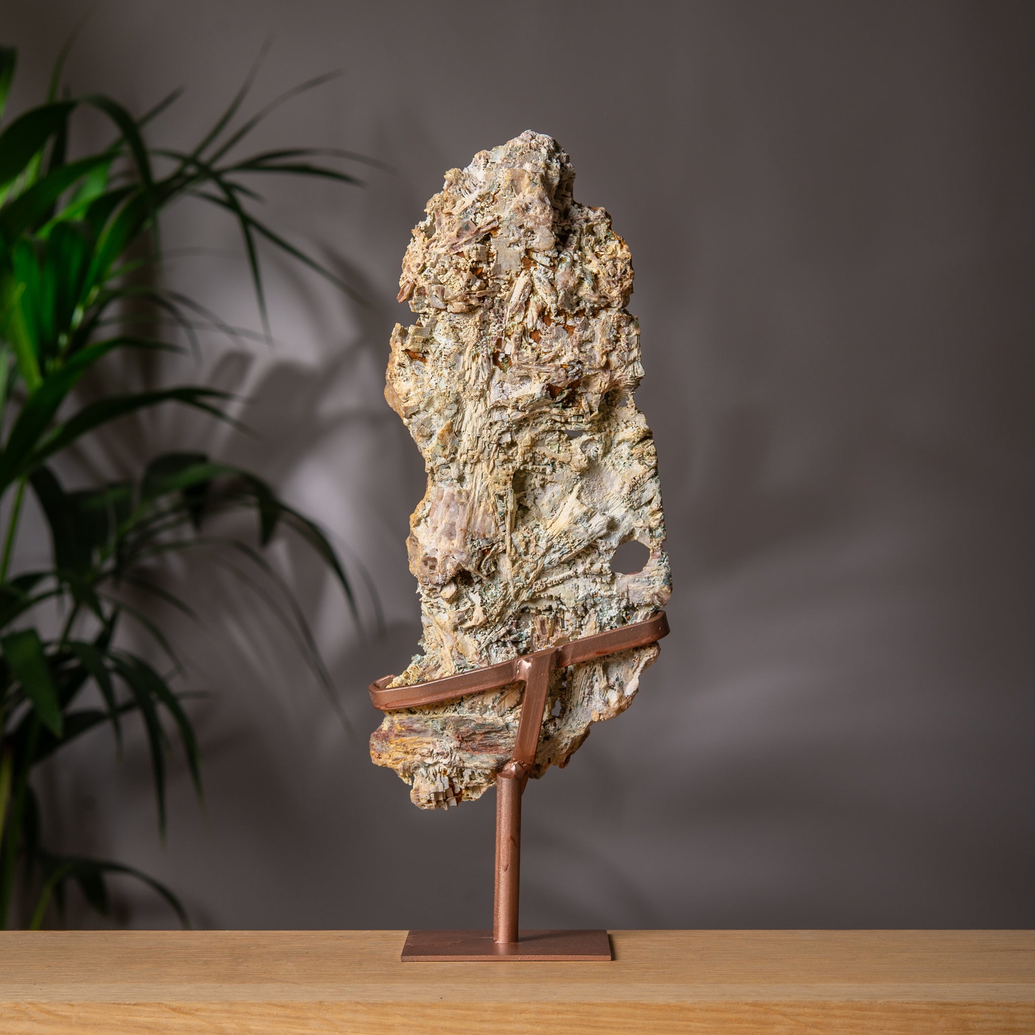Red Pink Amethyst slab with Green Jasper