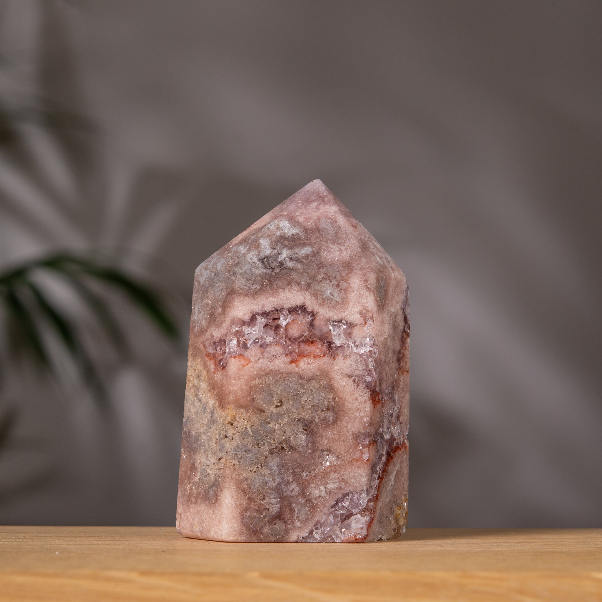 Polished Pink Amethyst Tower in Soft Pink