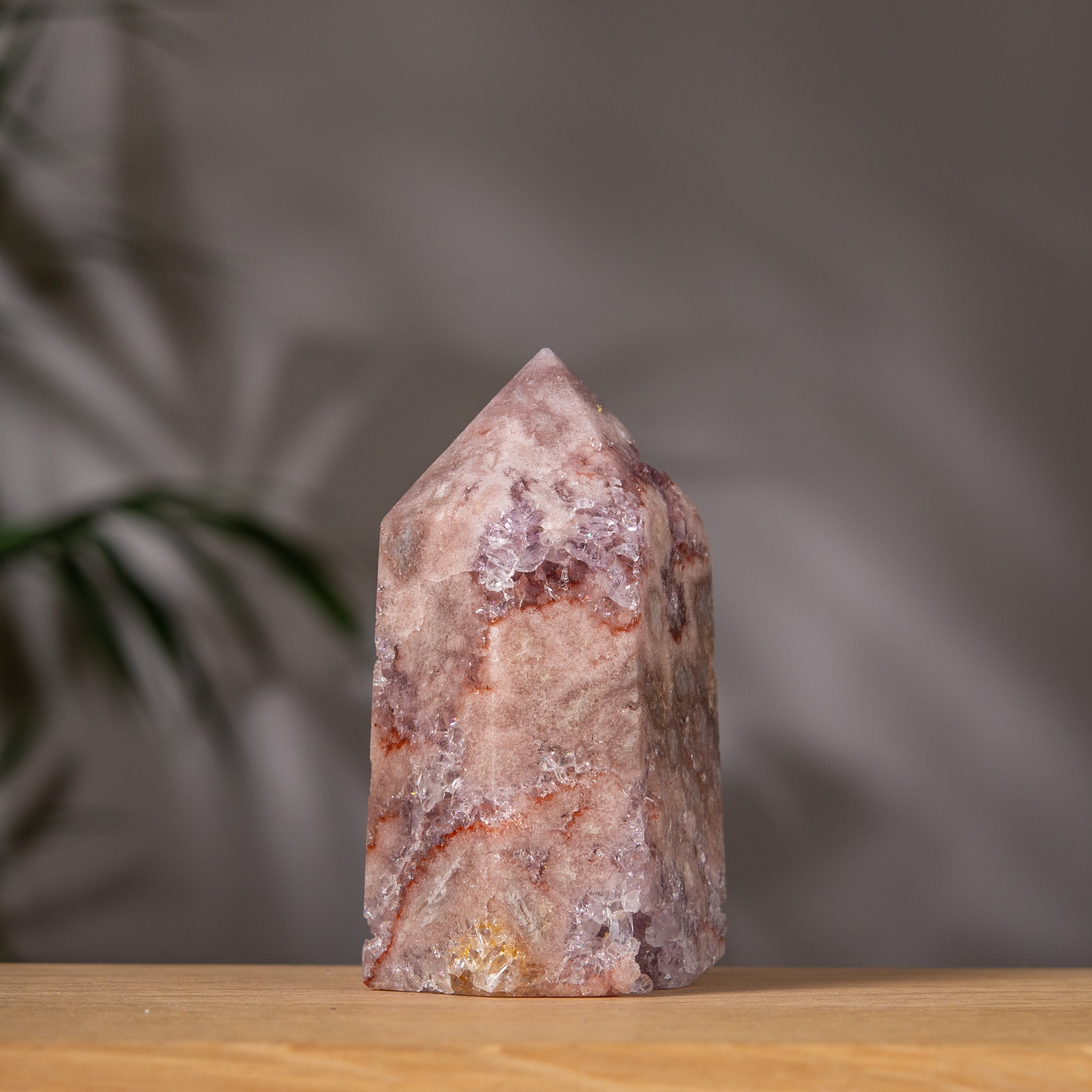 Polished Pink Amethyst Tower in Soft Pink