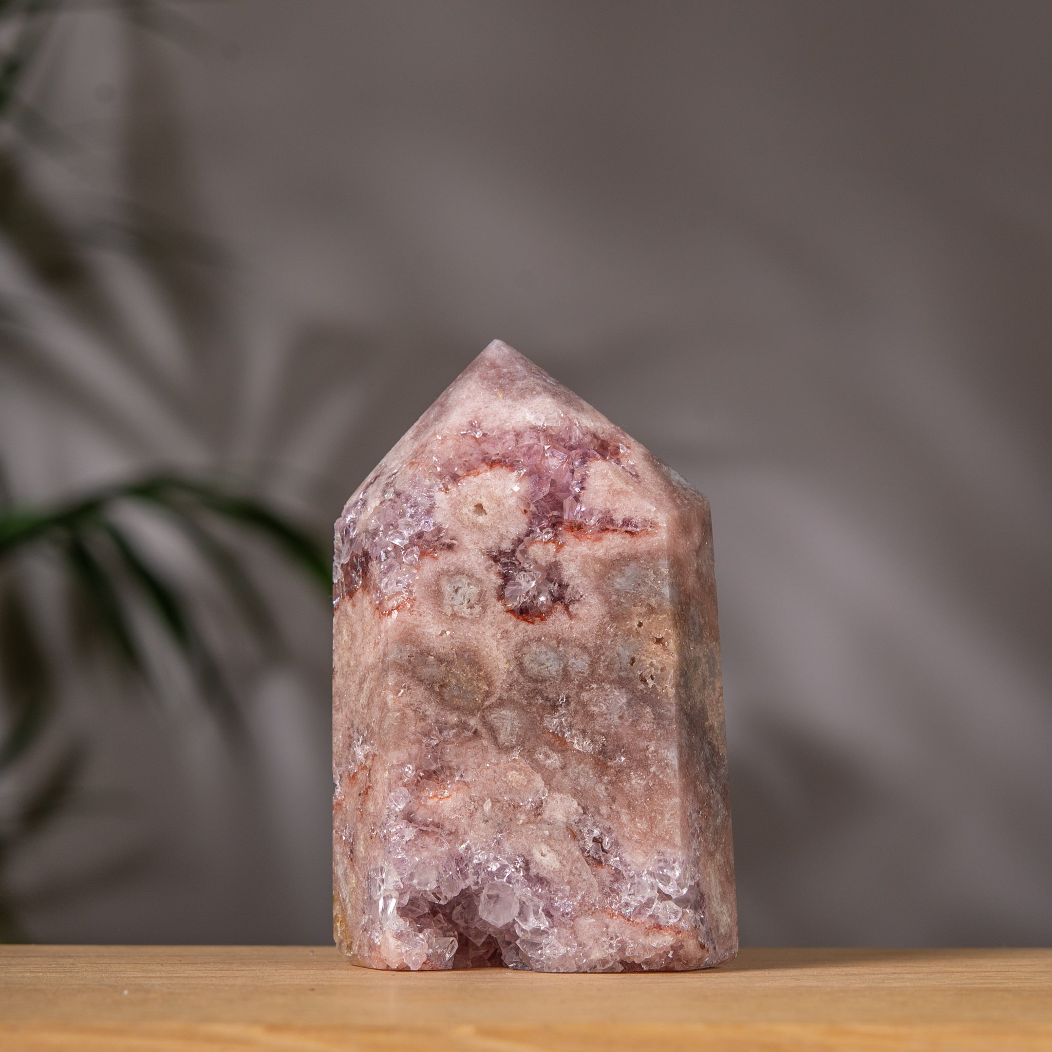 Polished Pink Amethyst Tower in Soft Pink