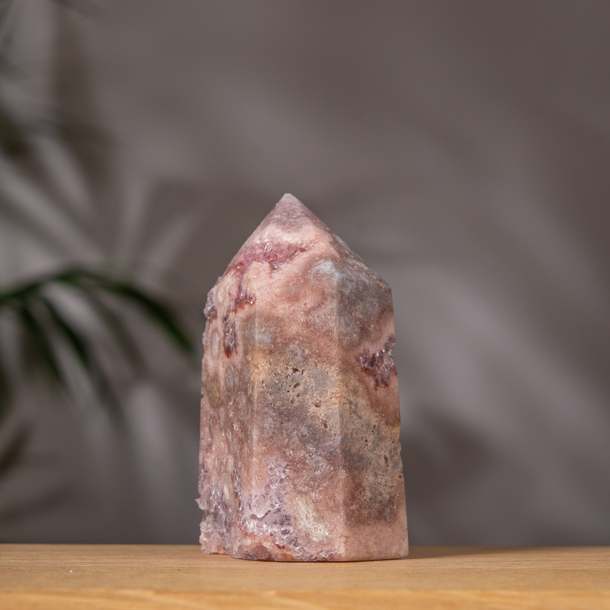 Polished Pink Amethyst Tower in Soft Pink