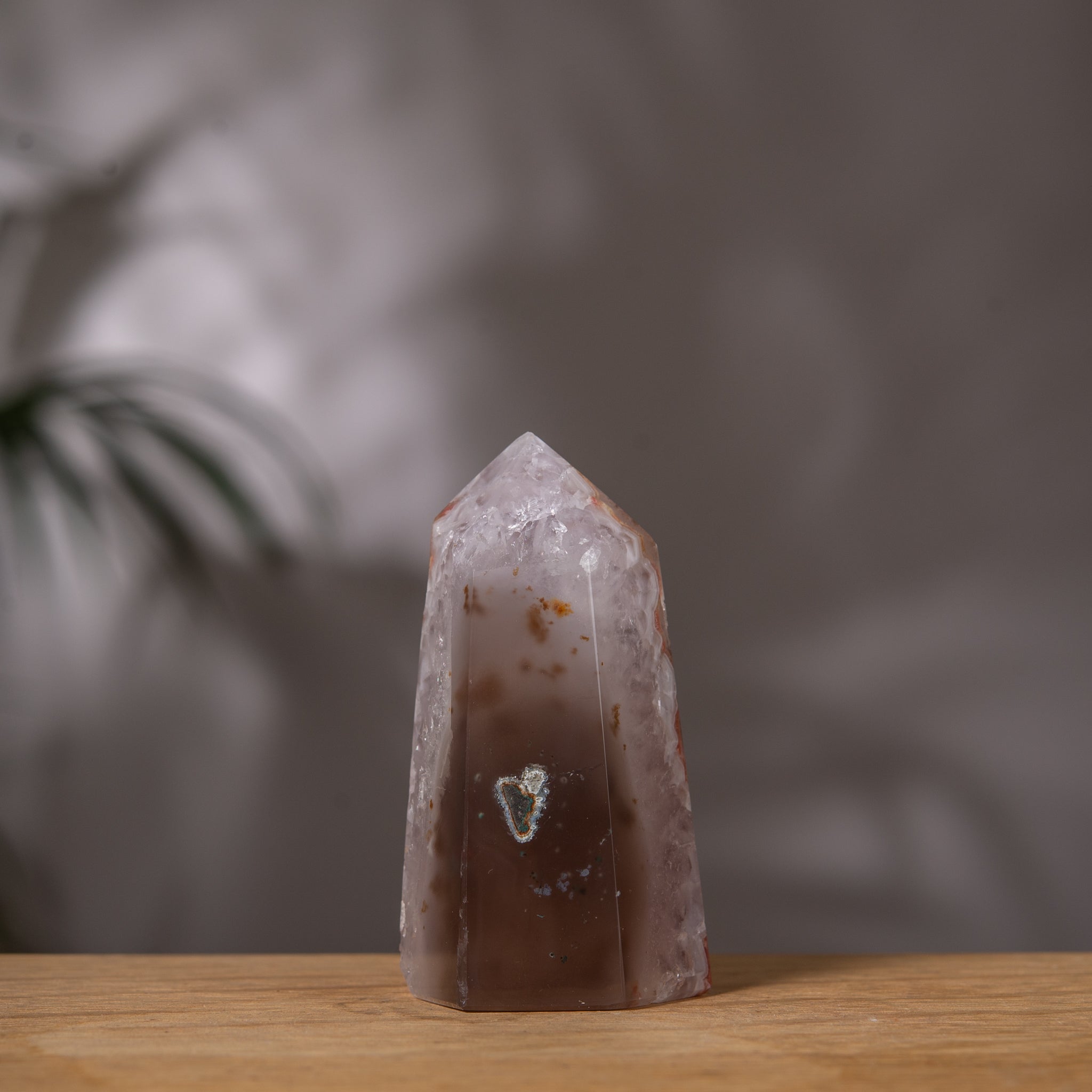 Amethyst Tower – Peach & Purple with Calcite – Brazil