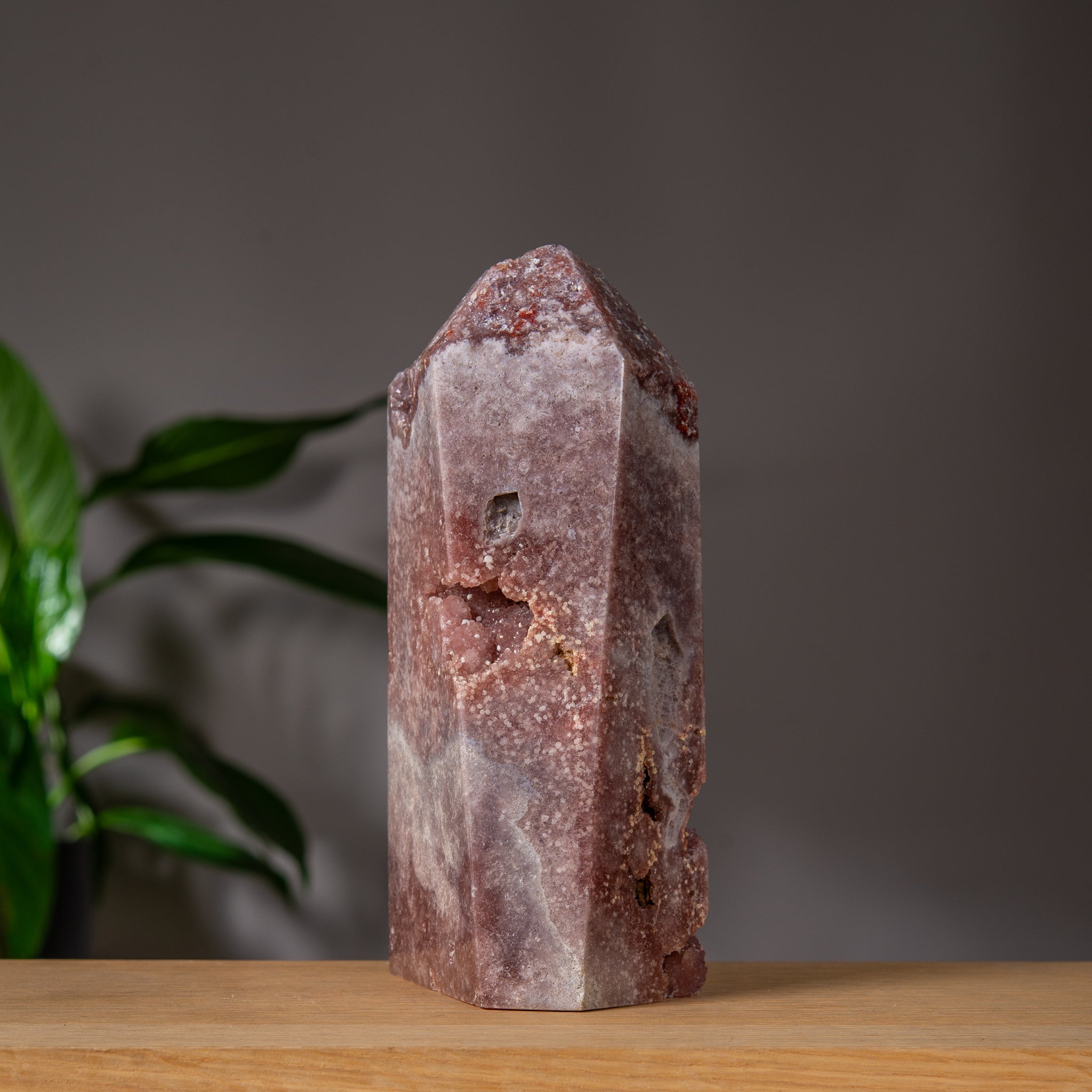 Large Pink Amethyst Tower with Druzy Cavity