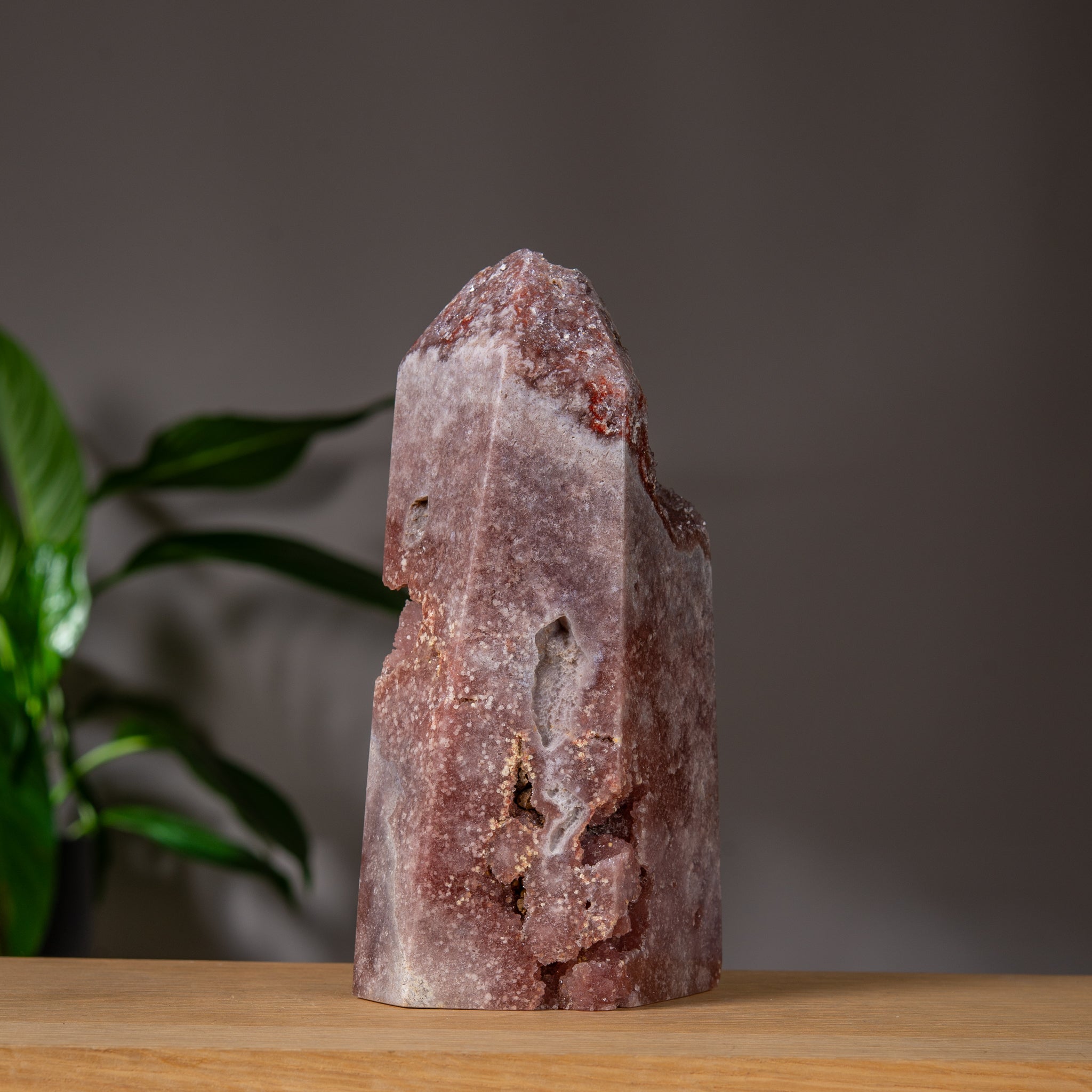 Large Pink Amethyst Tower with Druzy Cavity