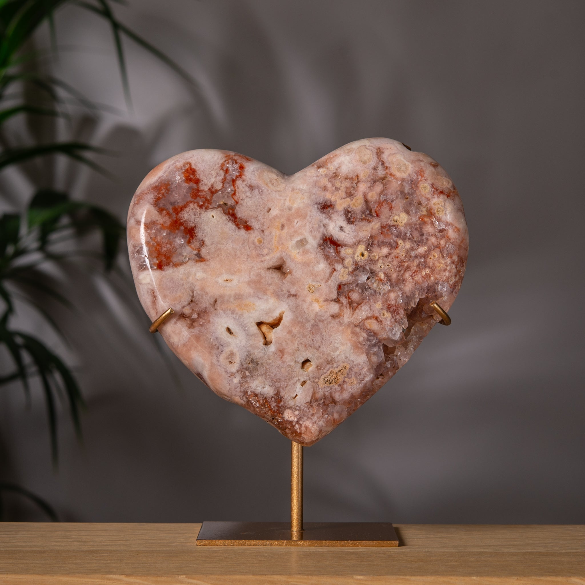 Pink Amethyst hearth in Red & peack color