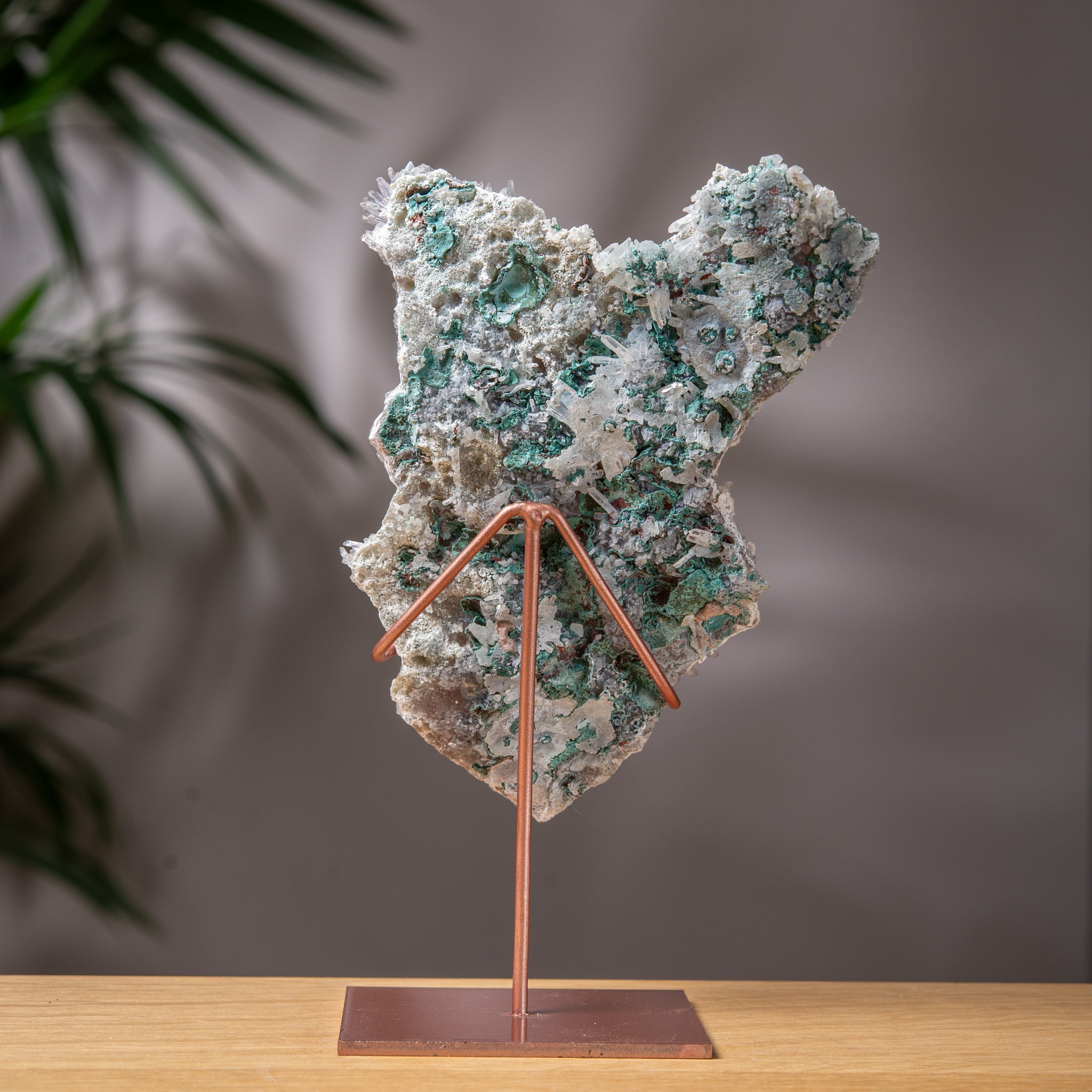Raw Zeolite Amethyst Crystal Slab with Pale Lavender Points