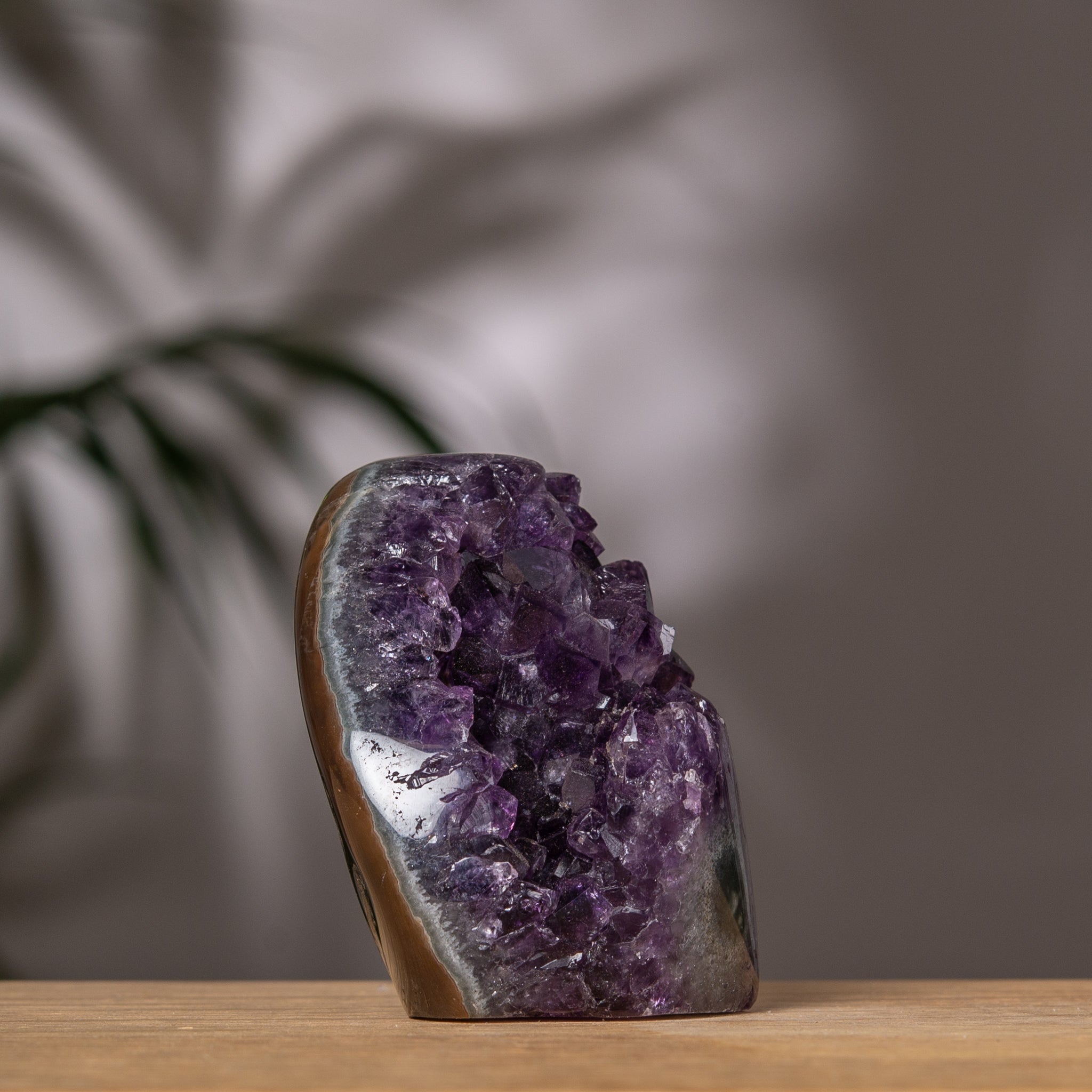 Full Polished Amethyst Cluster – Deep Purple Stalactite – Uruguay