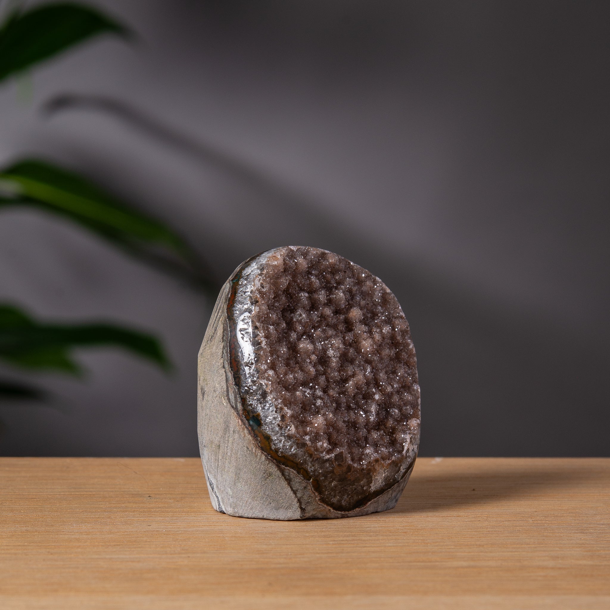 Mjukt gråbrun socker Amethyst Cutbase