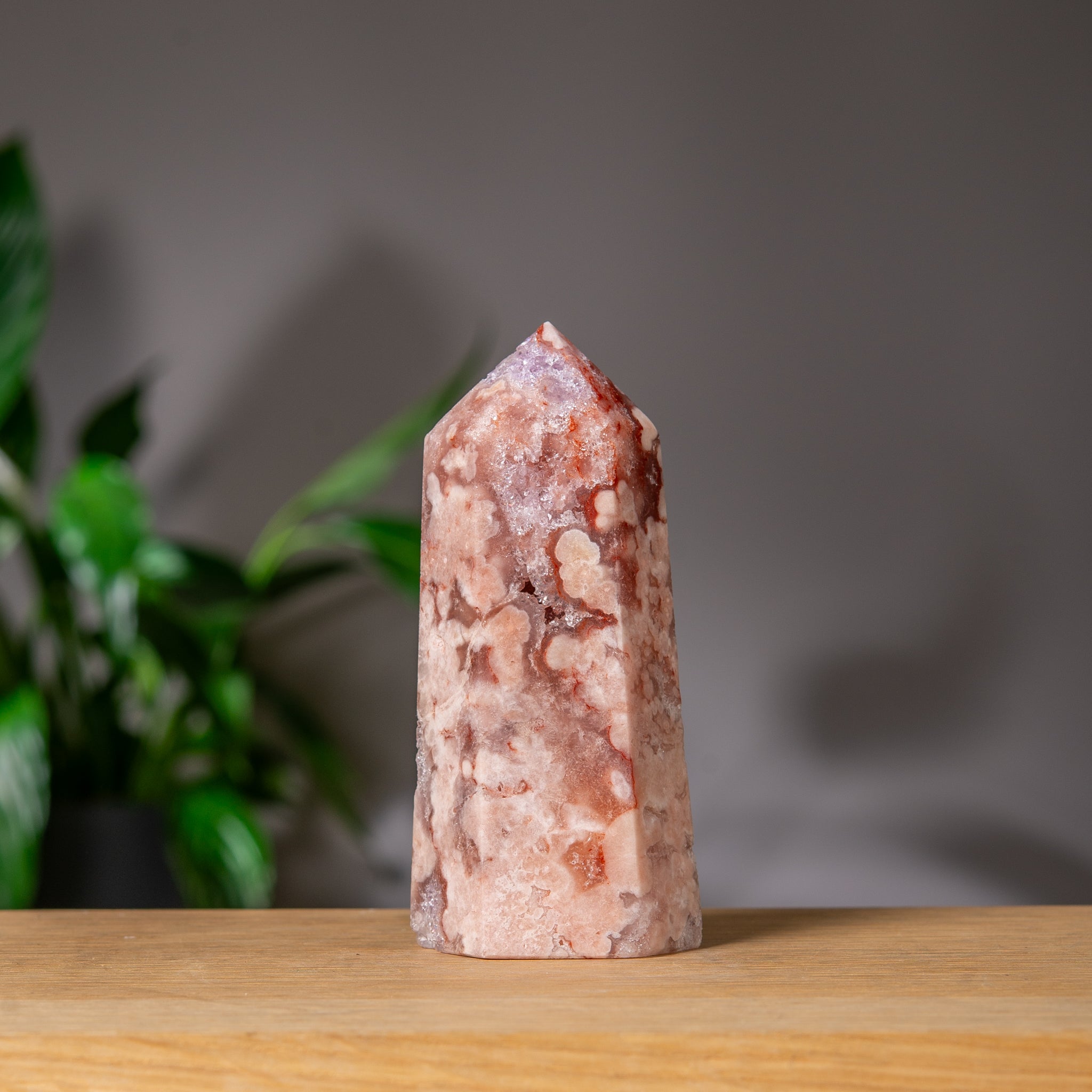 Pink Amethyst Tower with red colors