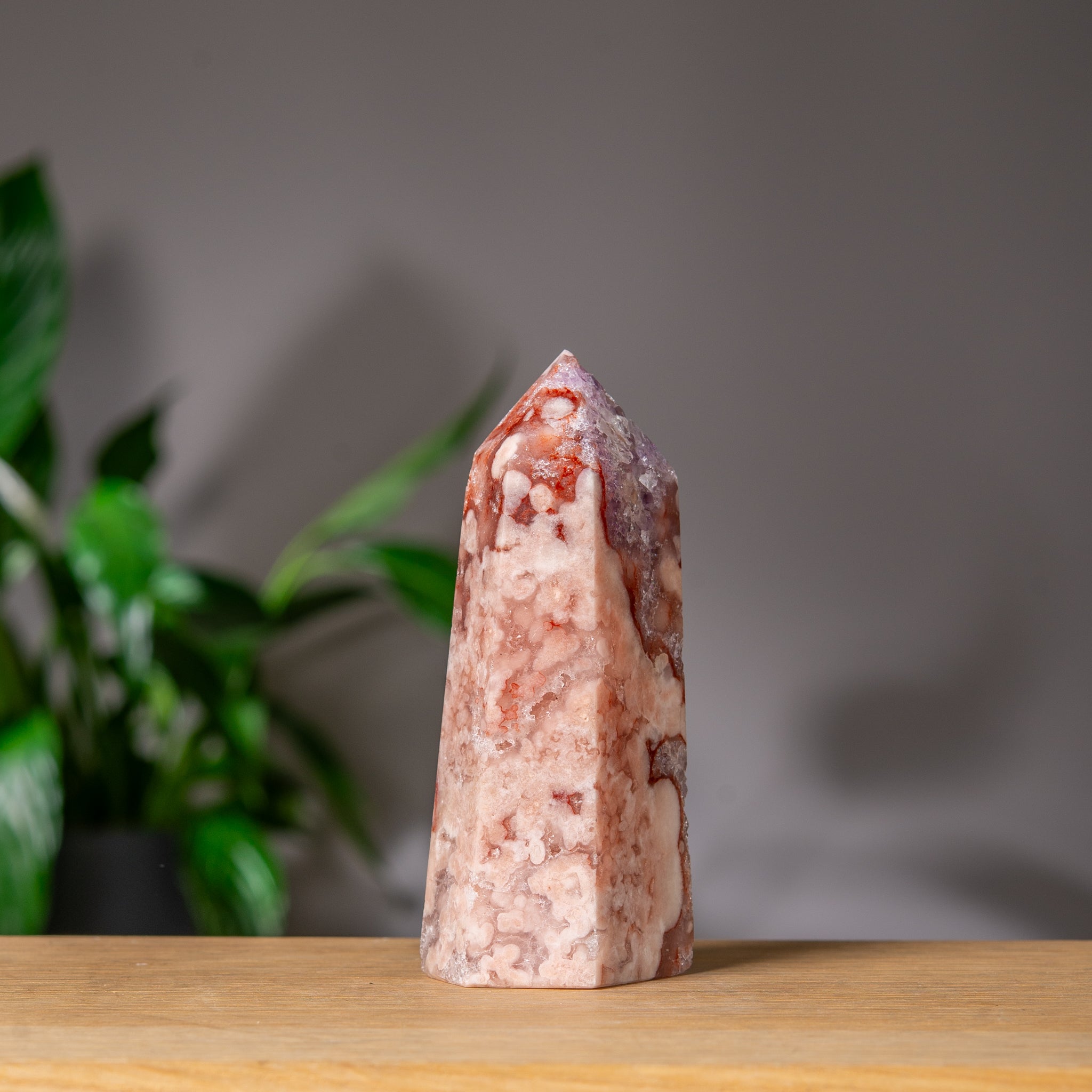 Pink Amethyst Tower with red colors