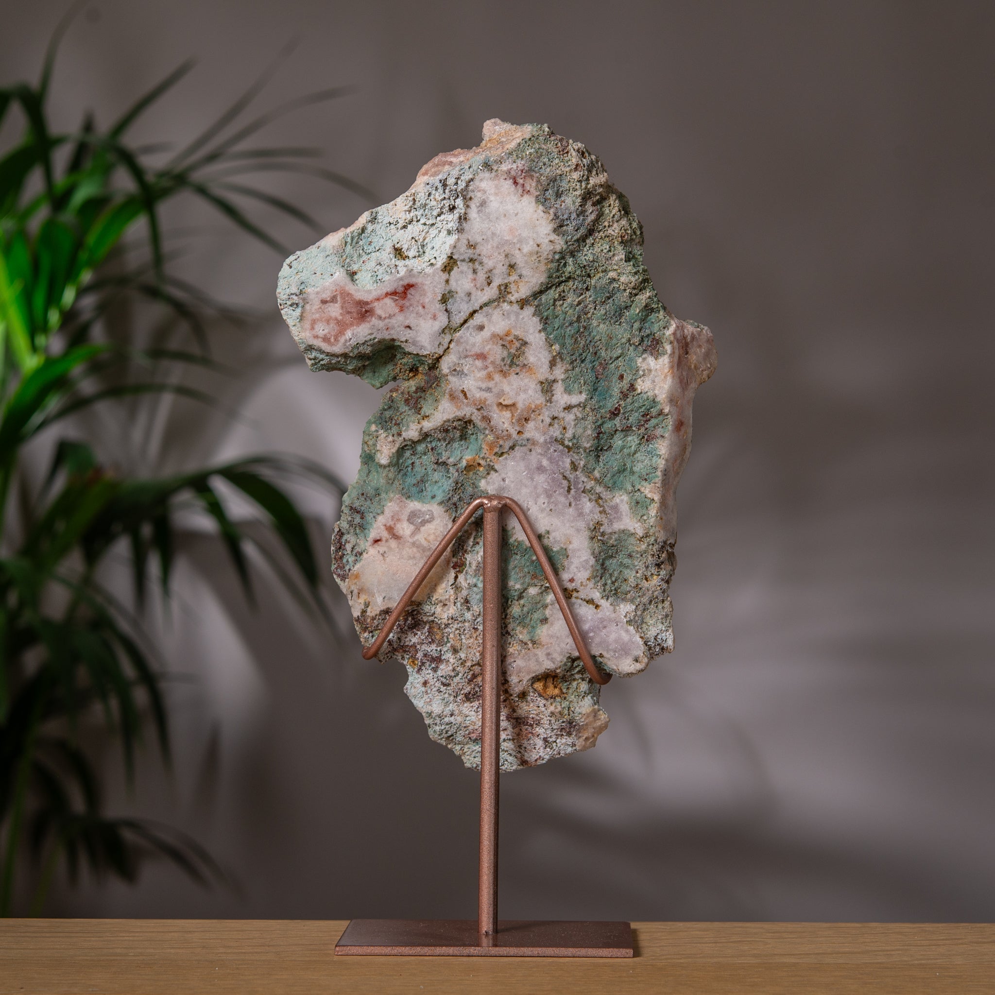 Large Pink Amethyst Slab on Stand