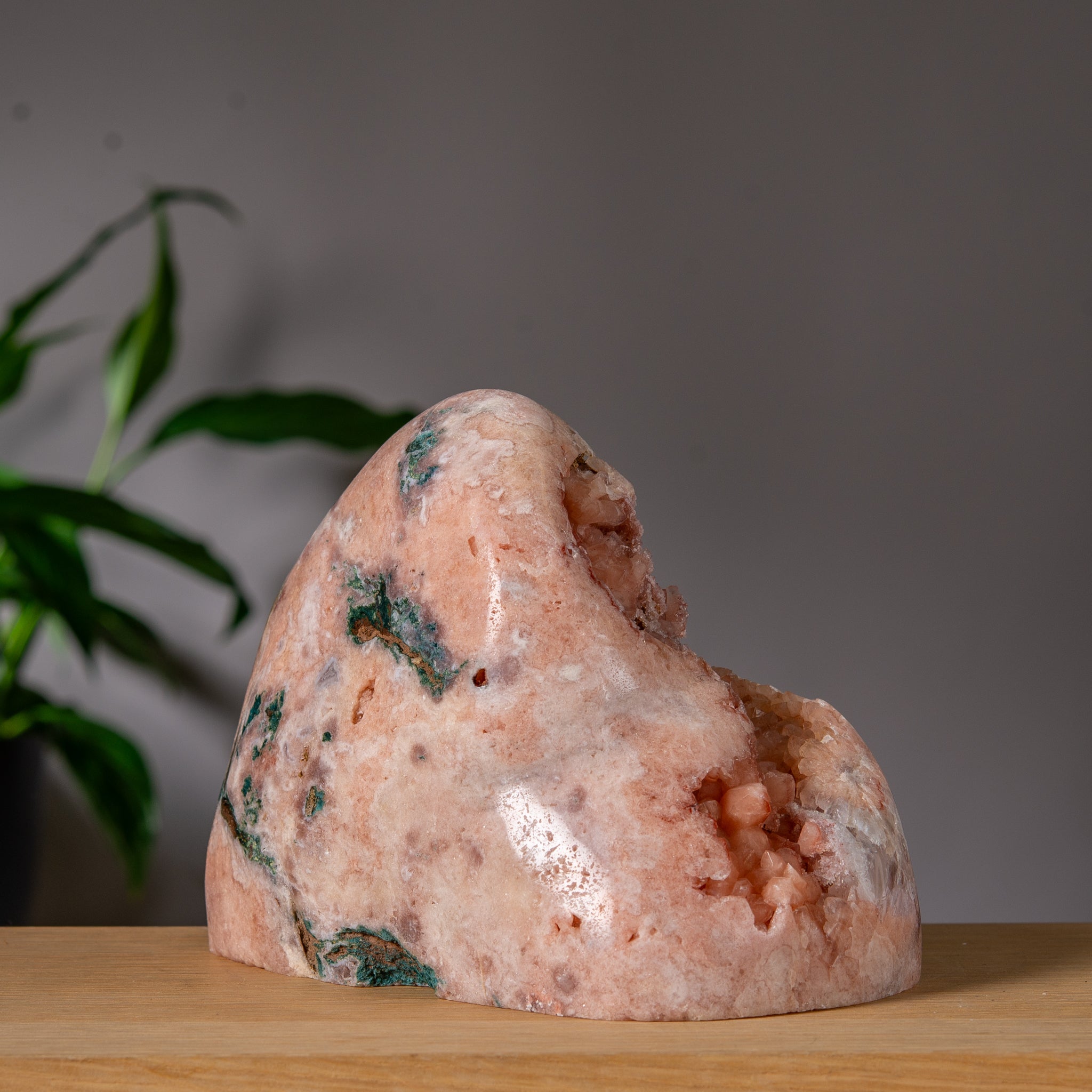Large Pink Amethyst Druzy Freeform Tower