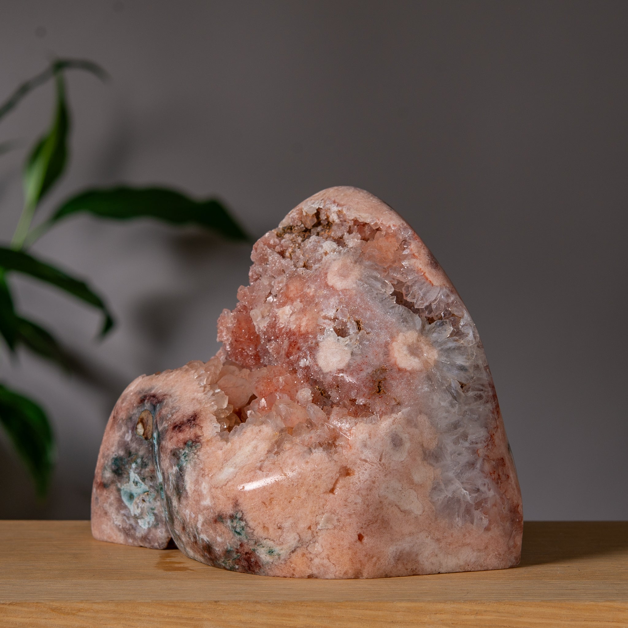 Large Pink Amethyst Druzy Freeform Tower