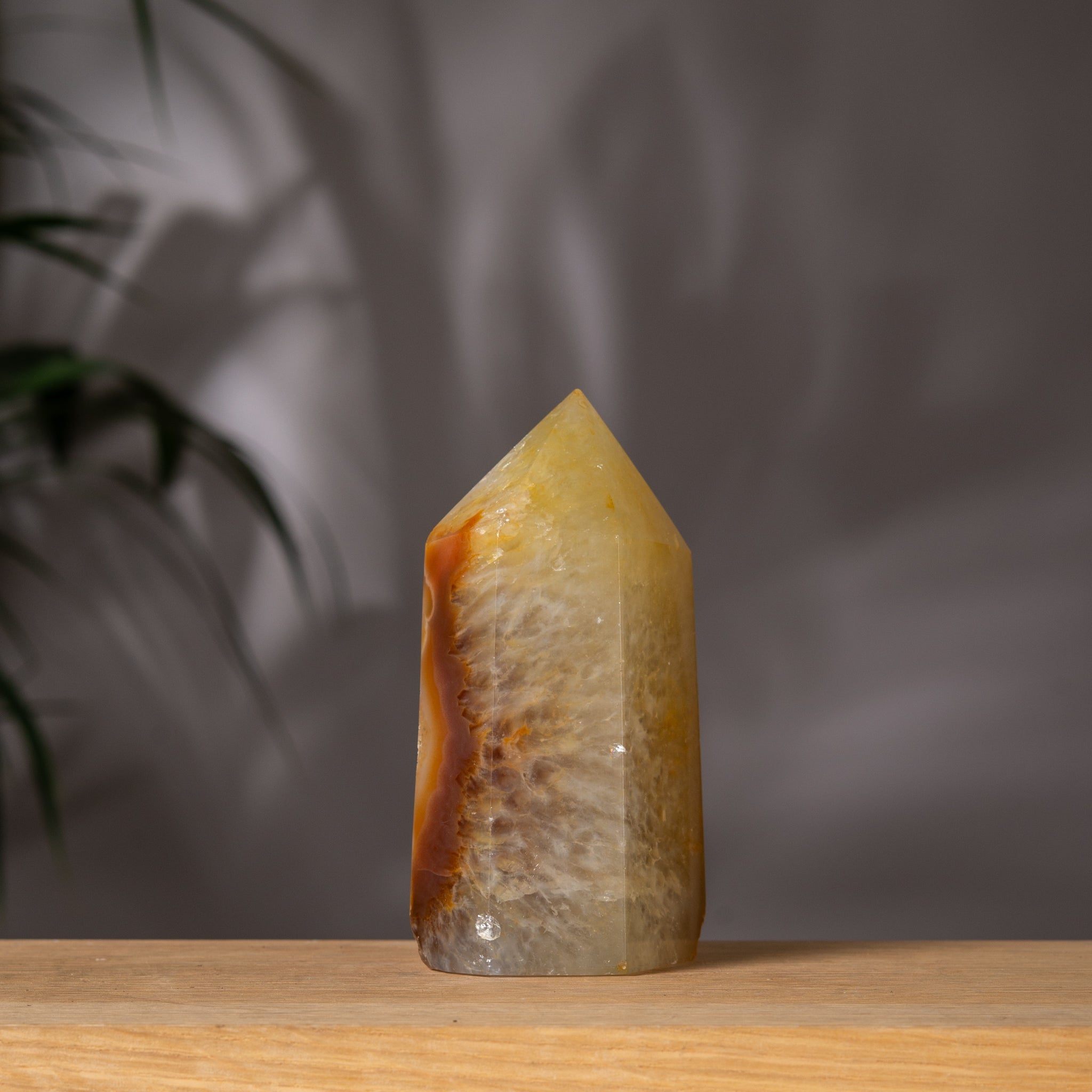 Yellow - Brown Agate Druzy Tower