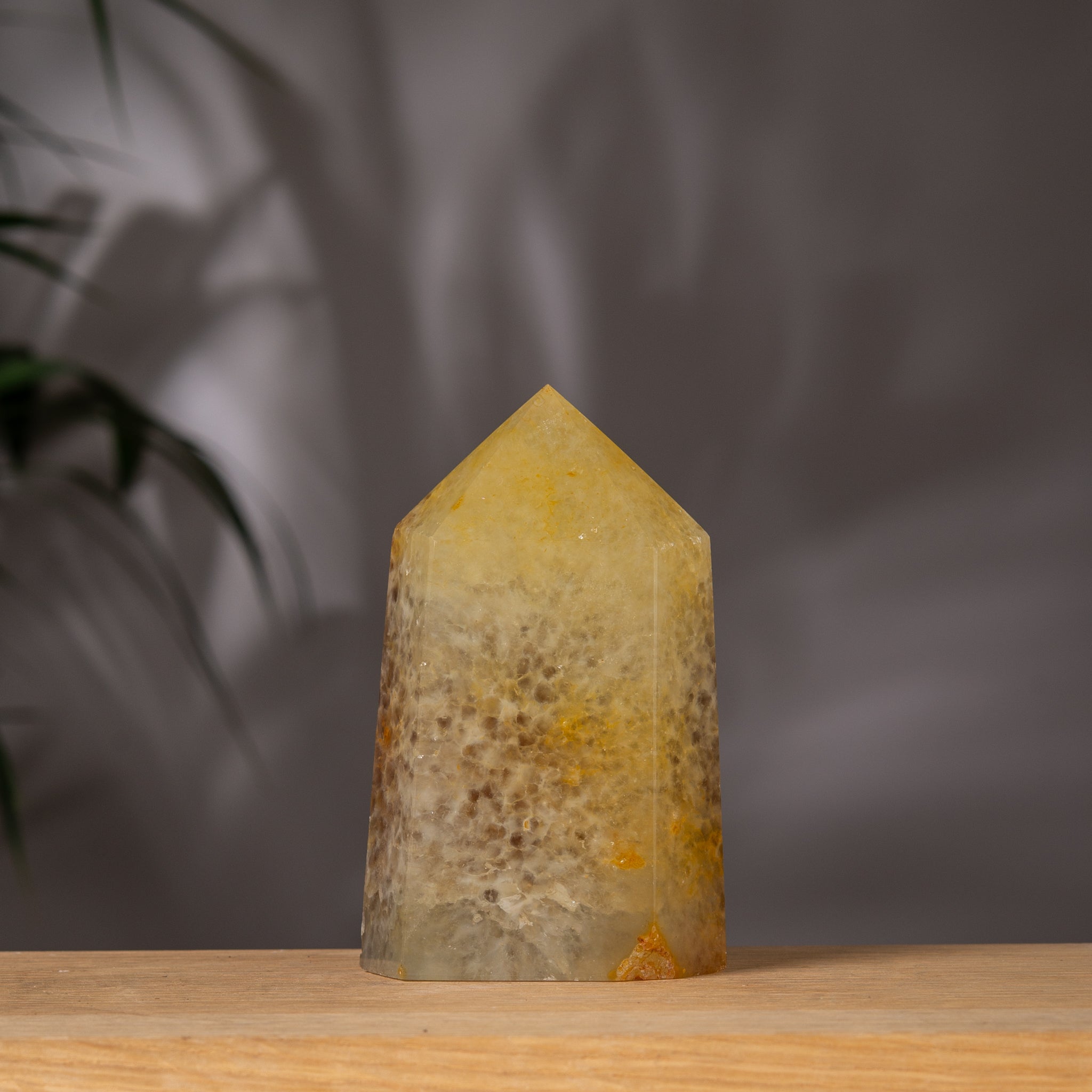 Yellow - Brown Agate Druzy Tower