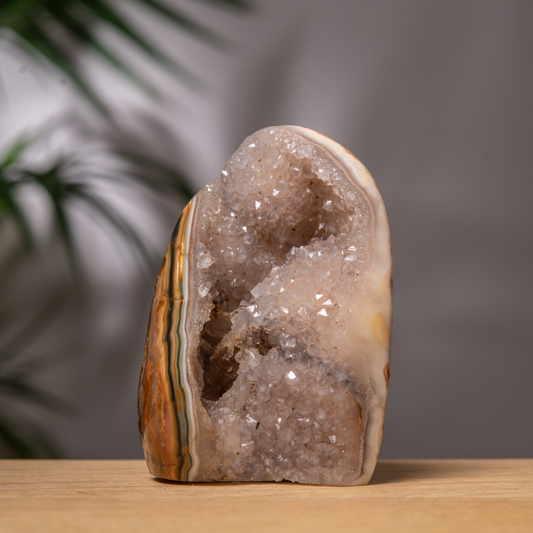 White Amethyst on Yellow Jasper Matrix