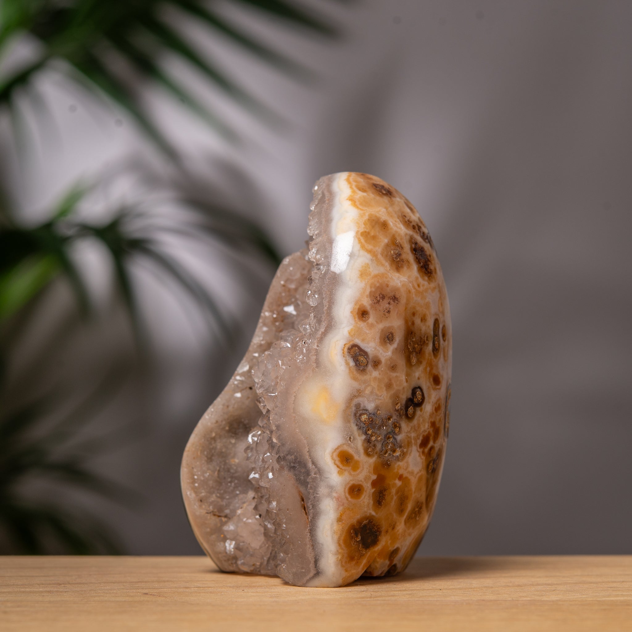 White Amethyst on Yellow Jasper Matrix