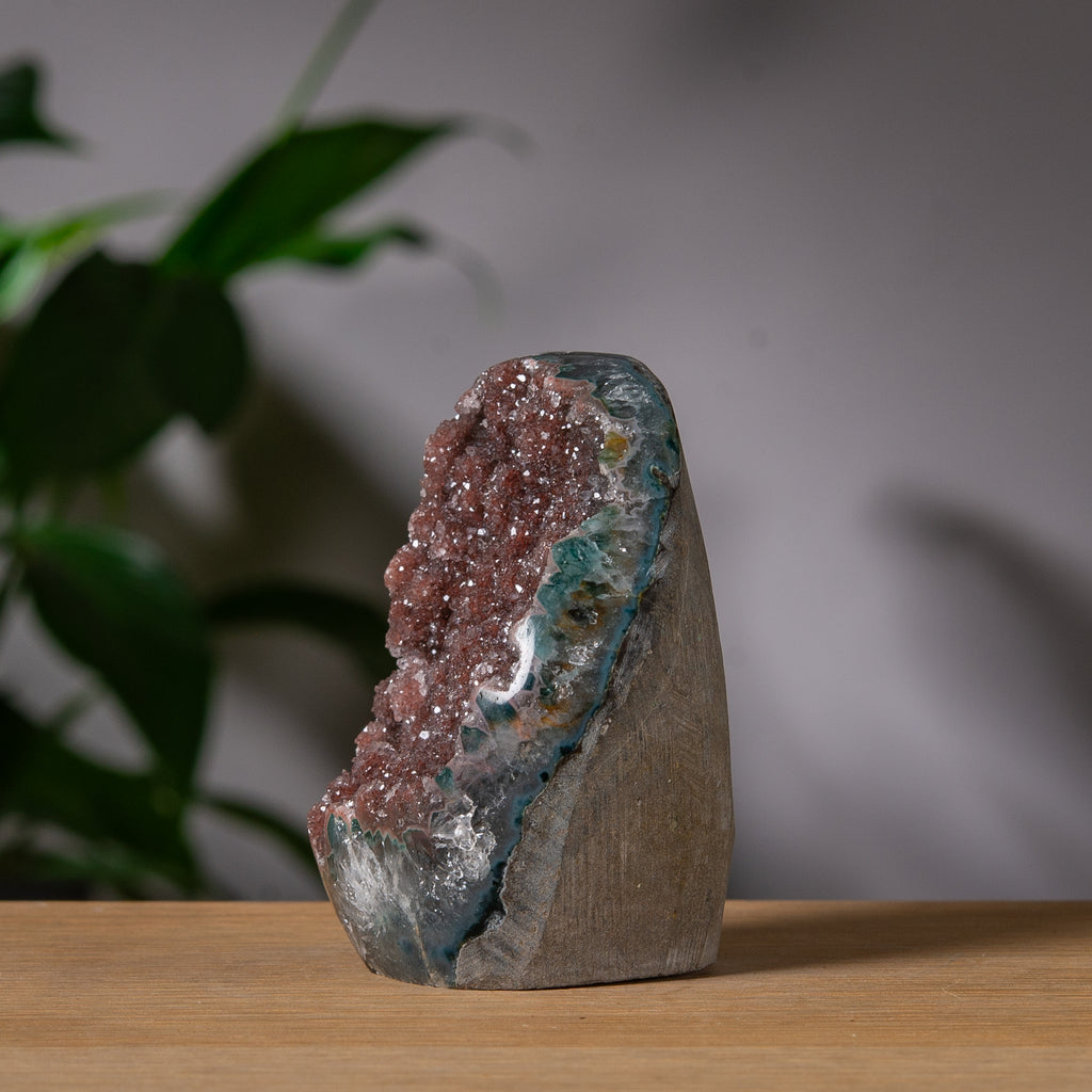 Dammig Vinröd Druzy Ametist (cutbase)